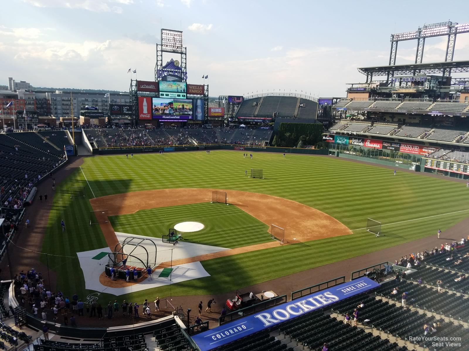 section 327, row 2 seat view  for baseball - coors field