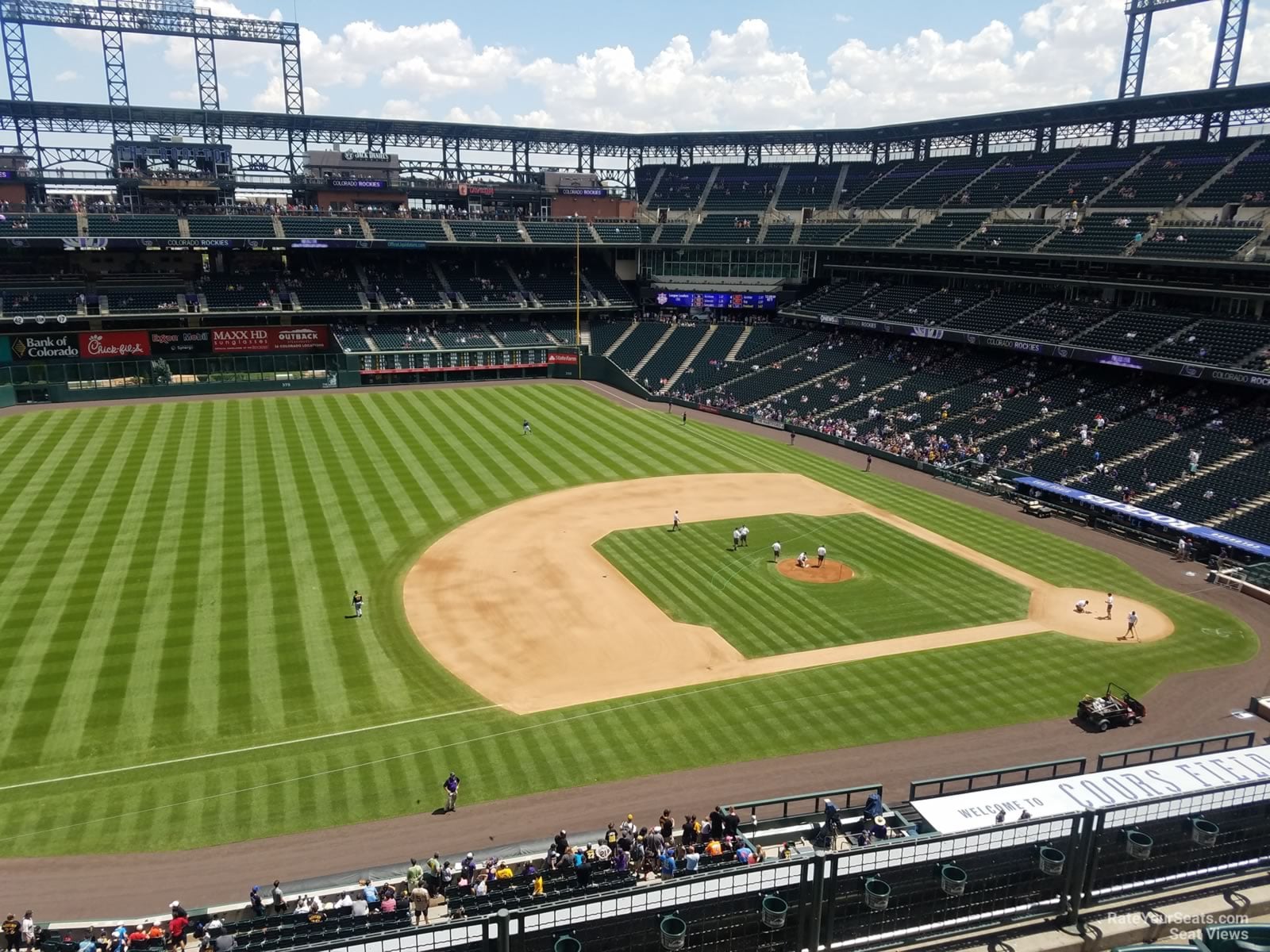 section 342, row 20 seat view for baseball - coors field