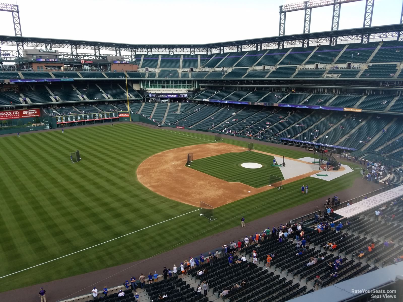 section 344, row 2 seat view for baseball - coors field