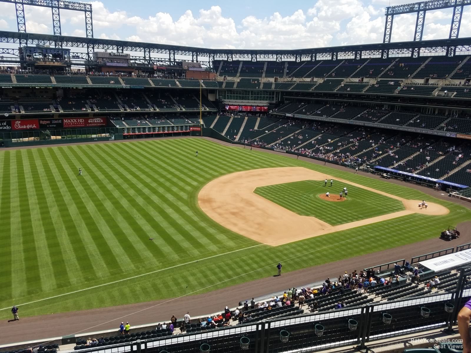 section 344, row 20 seat view for baseball - coors field