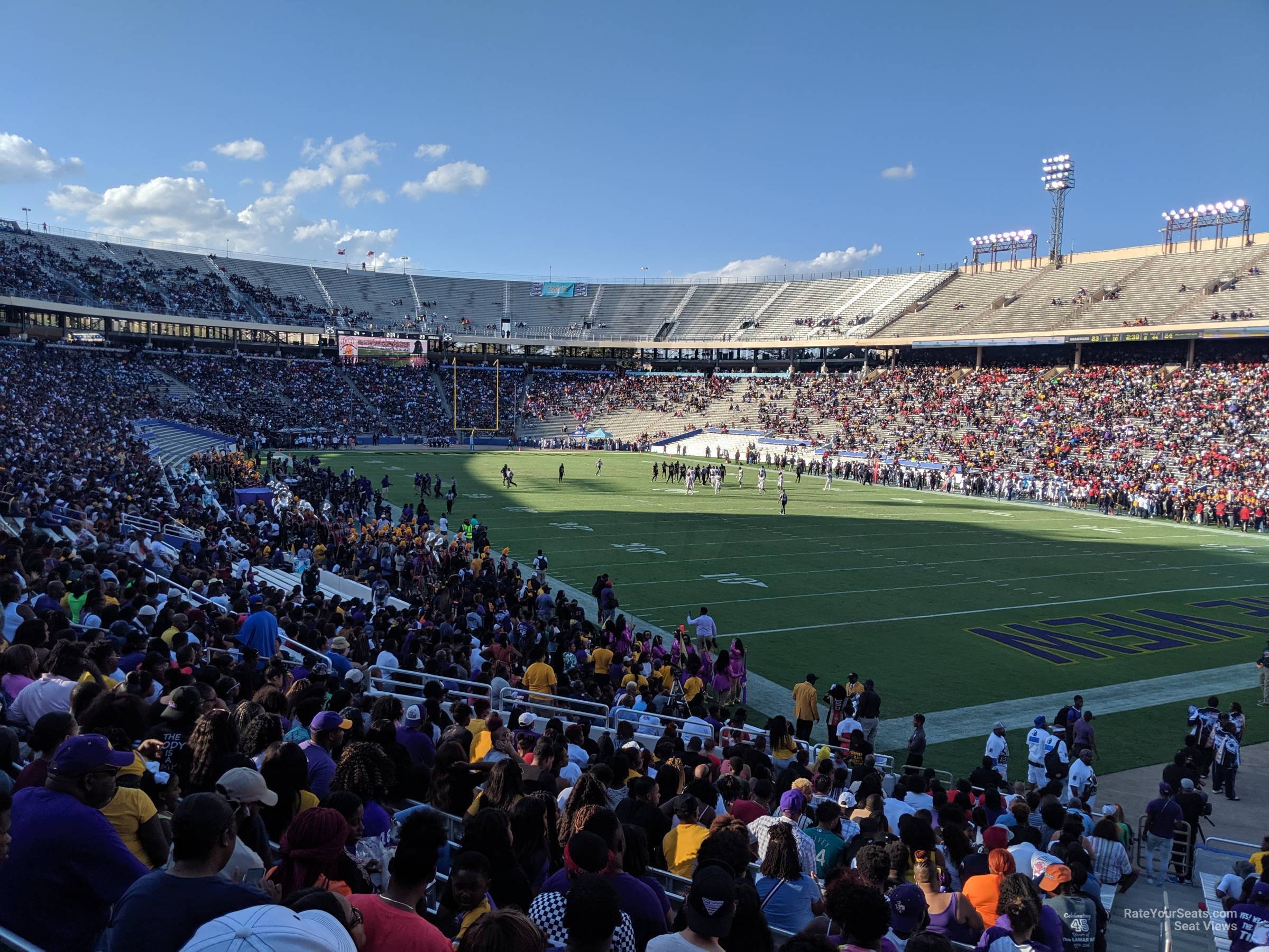 section 1, row 30 seat view  - cotton bowl stadium