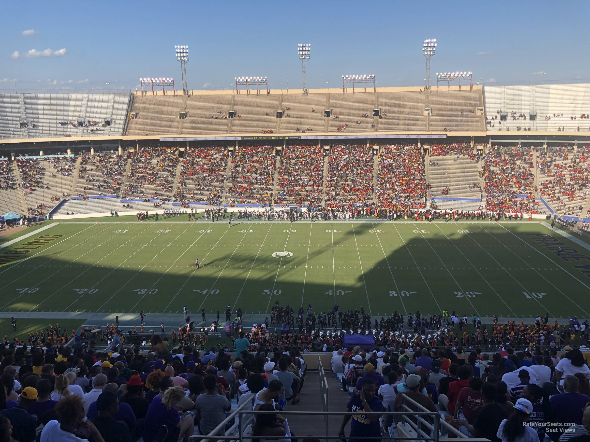 section 105, row 25 seat view  - cotton bowl