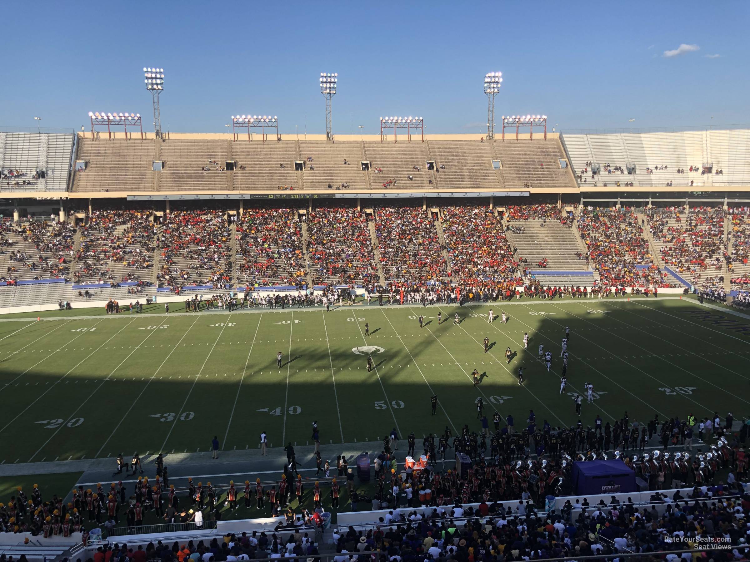 section 106, row 5 seat view  - cotton bowl