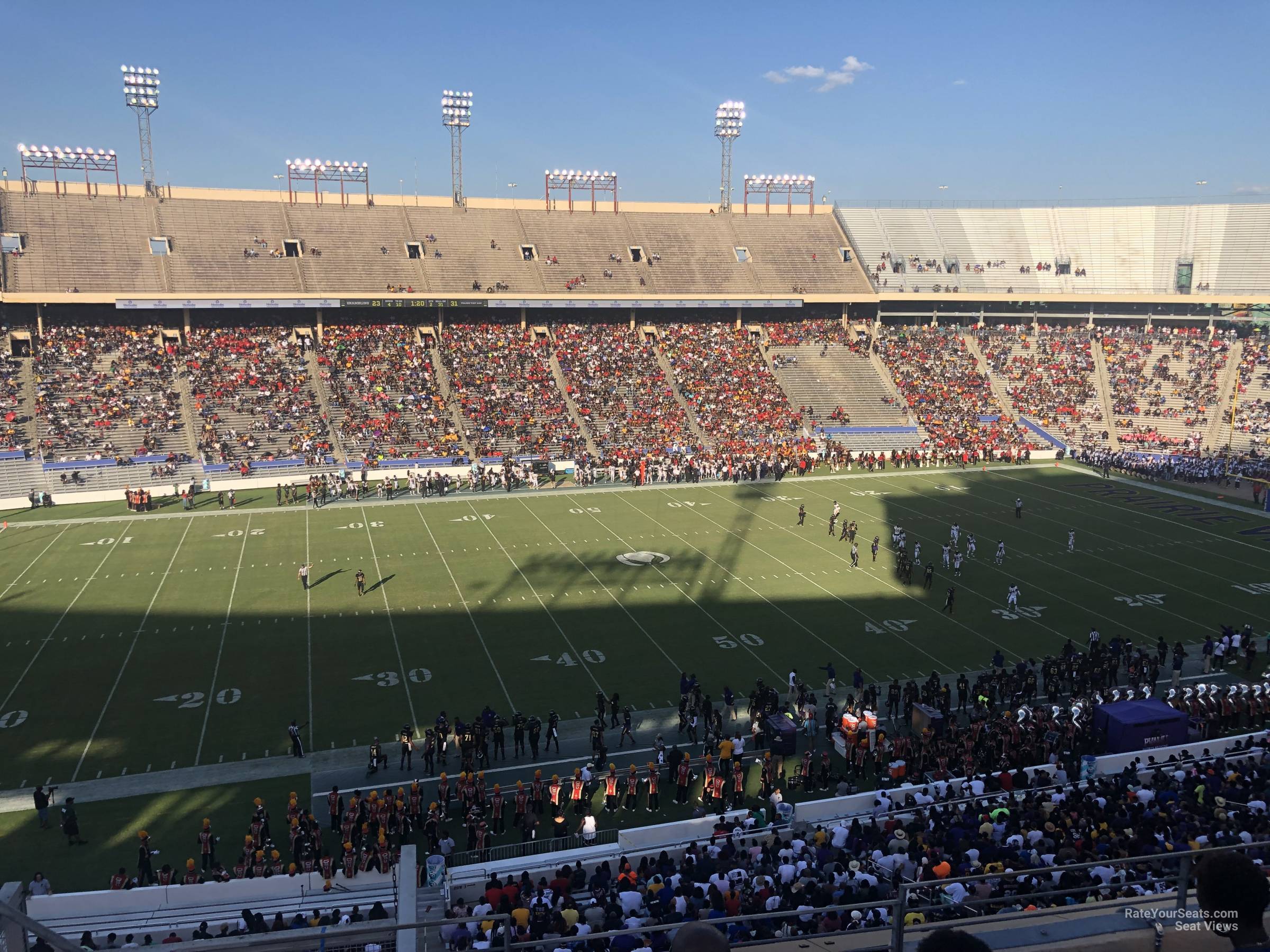 section 107, row 5 seat view  - cotton bowl