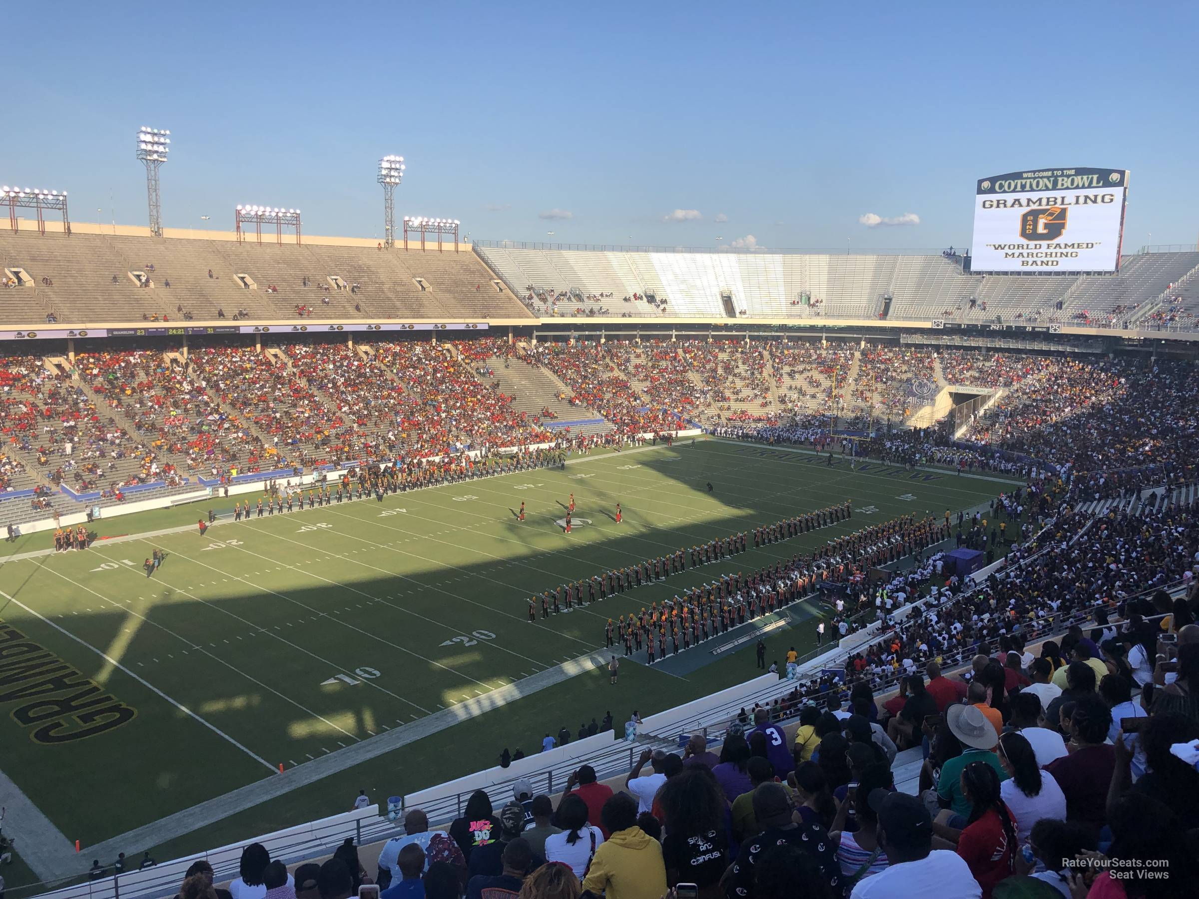 section 110, row 15 seat view  - cotton bowl stadium