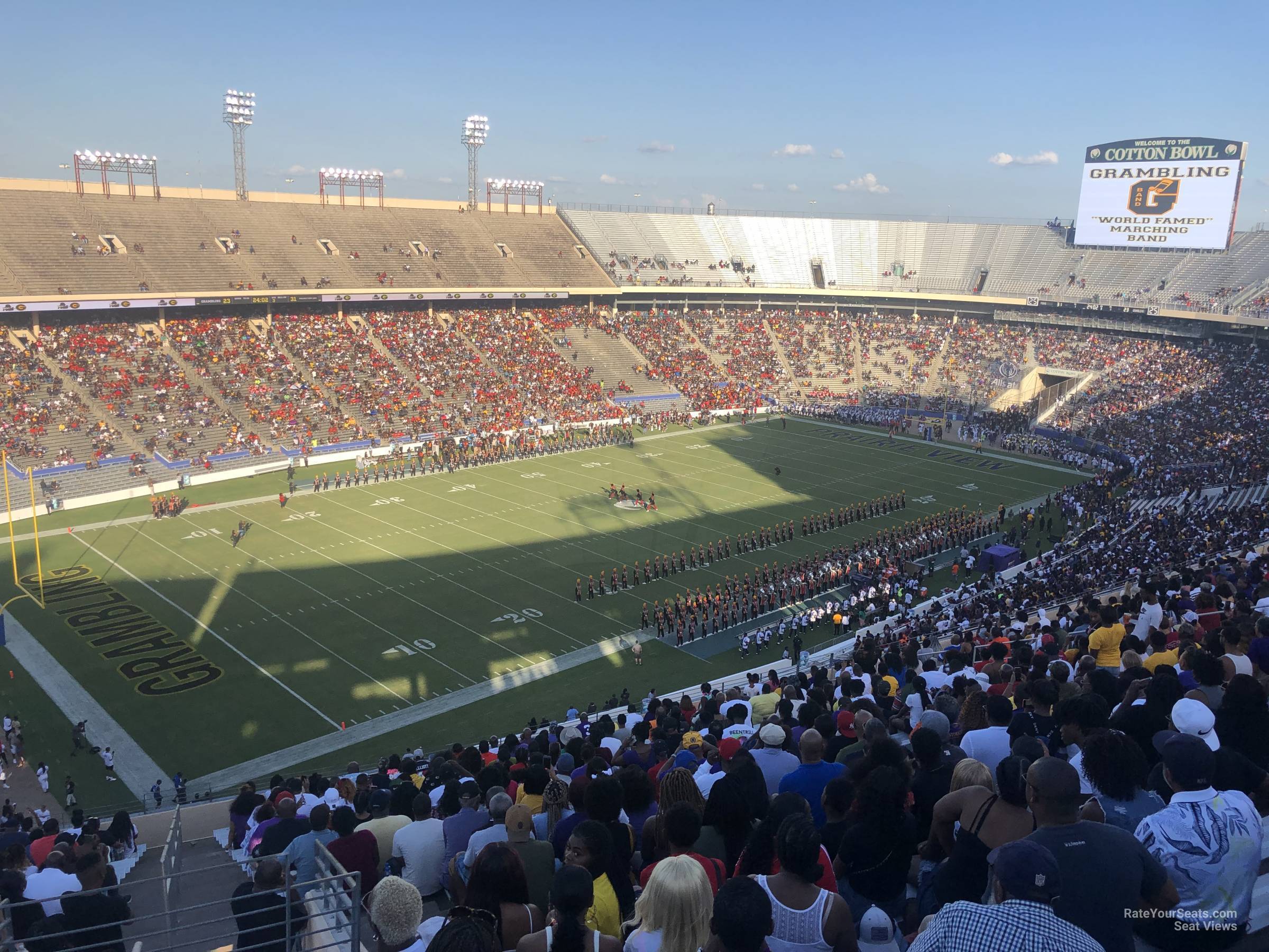 section 110, row 28 seat view  - cotton bowl