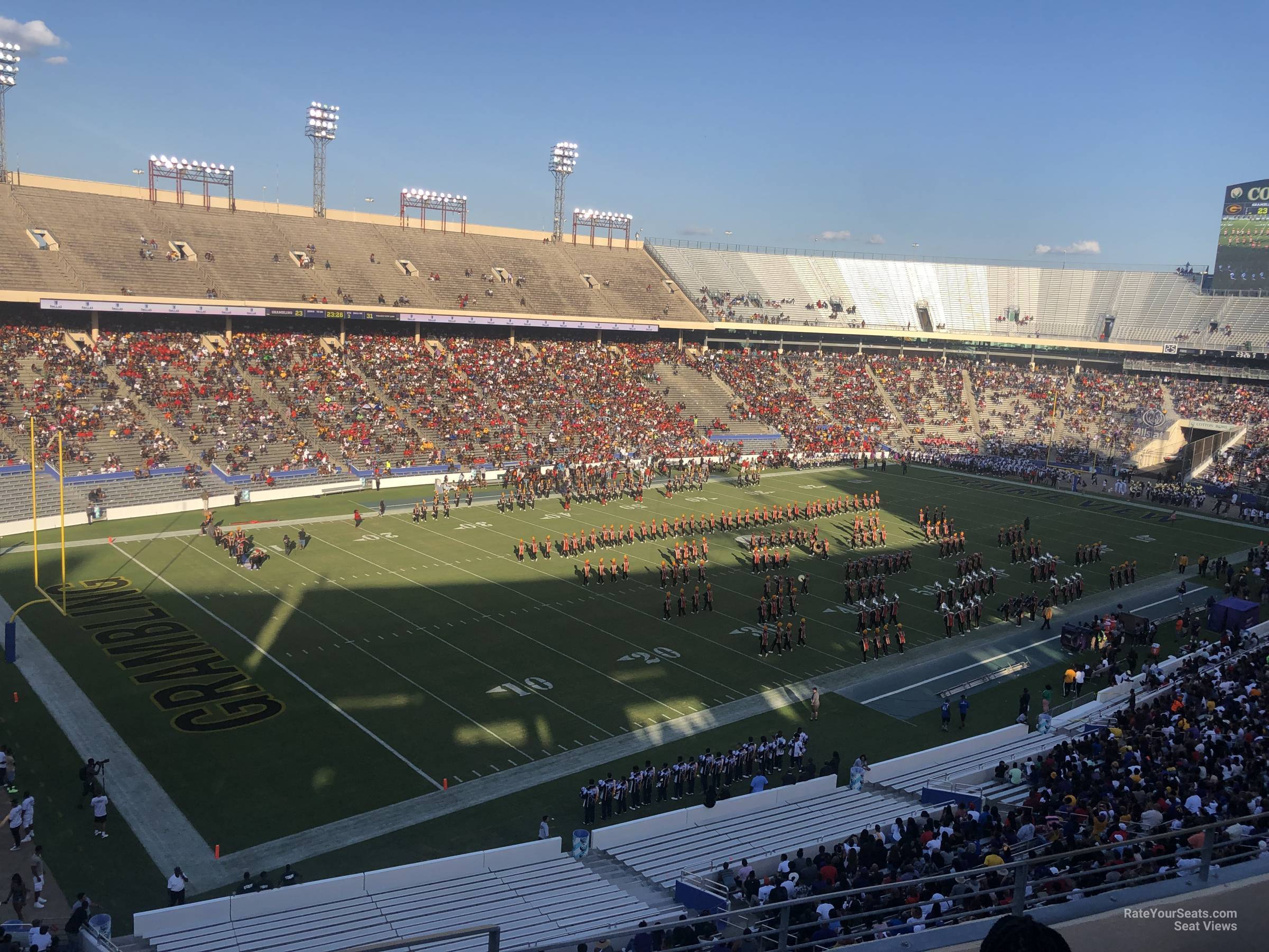 section 111, row 5 seat view  - cotton bowl stadium