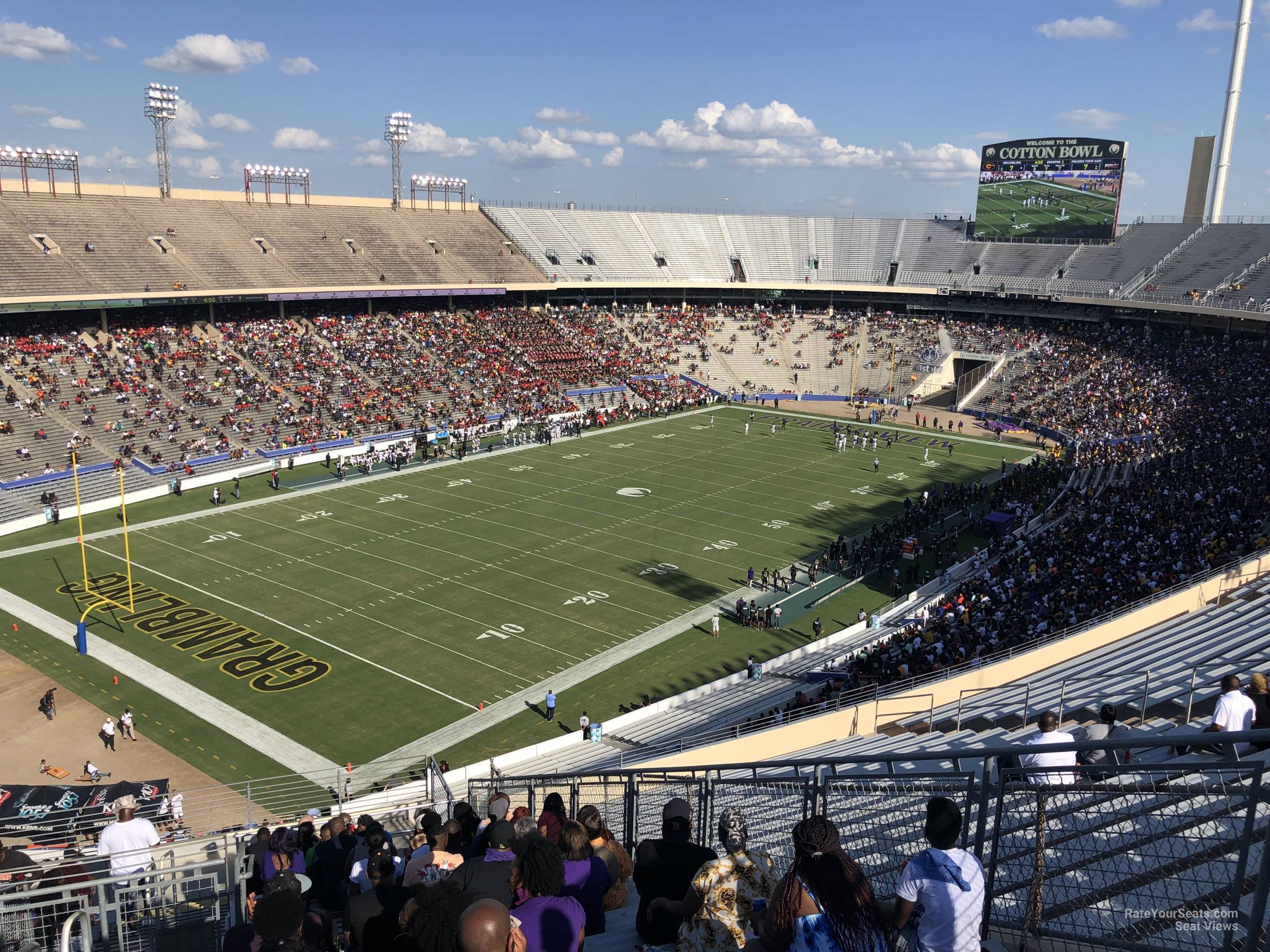 section 112, row 22 seat view  - cotton bowl