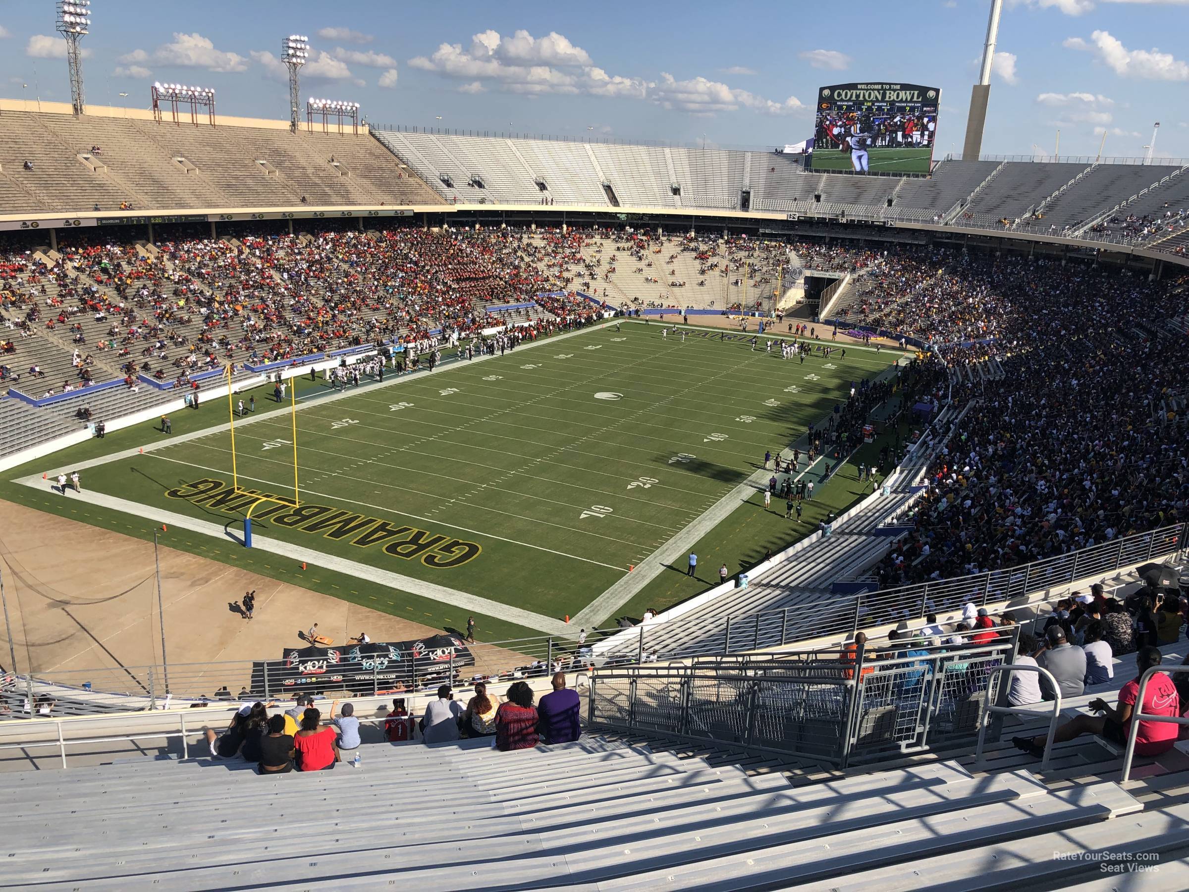 section 114, row 22 seat view  - cotton bowl