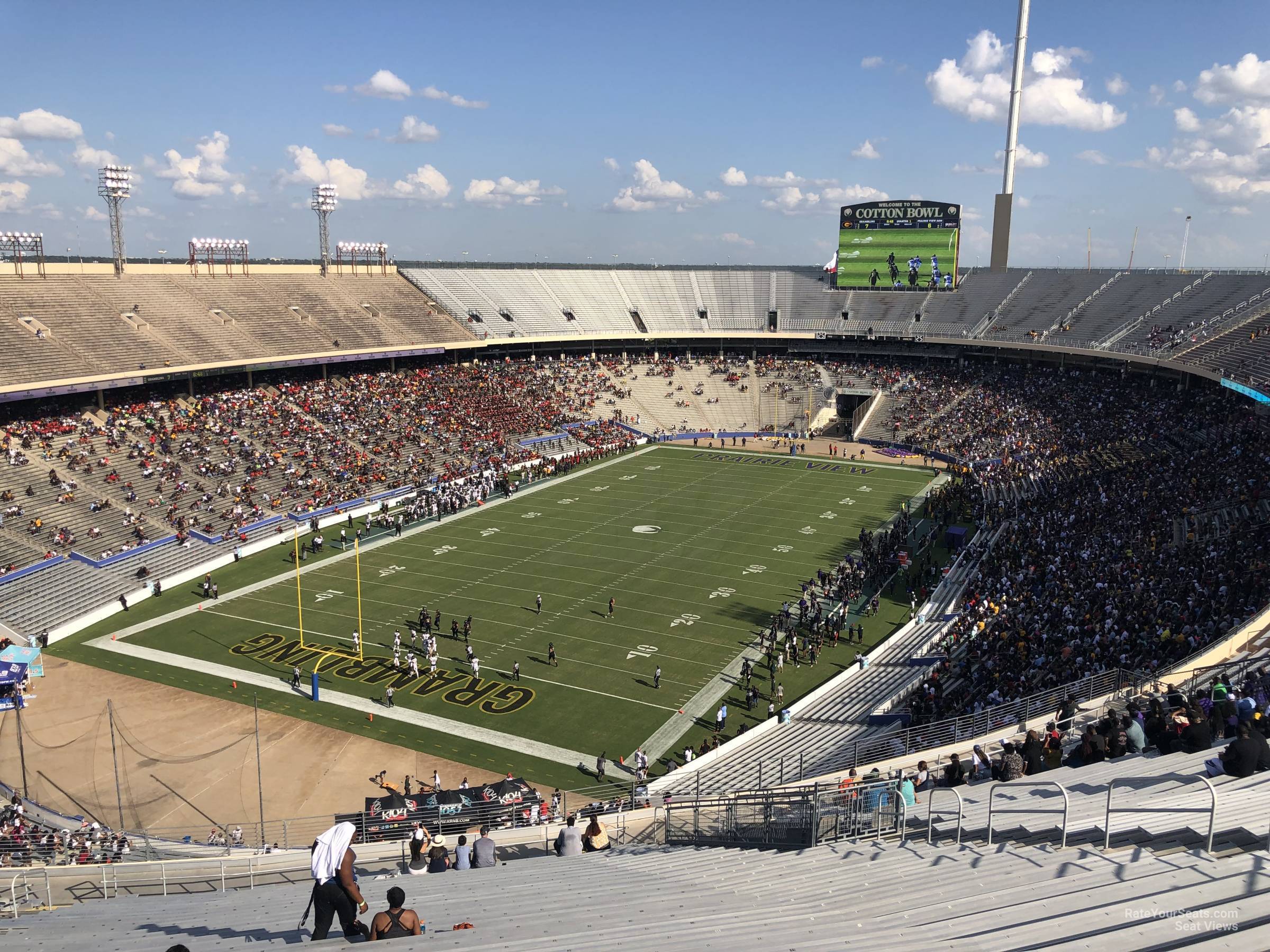 section 114, row 34 seat view  - cotton bowl
