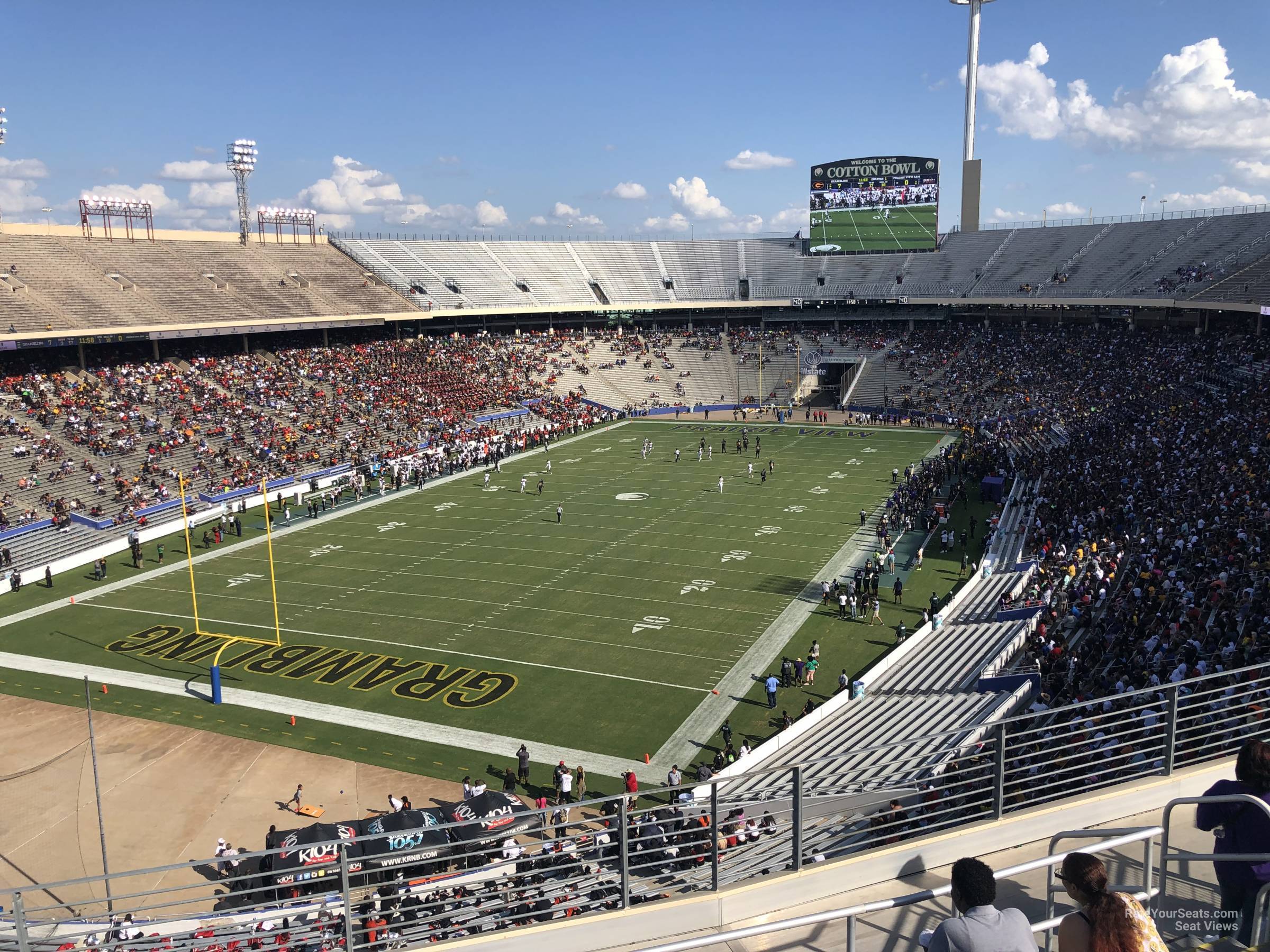 section 114, row 8 seat view  - cotton bowl stadium