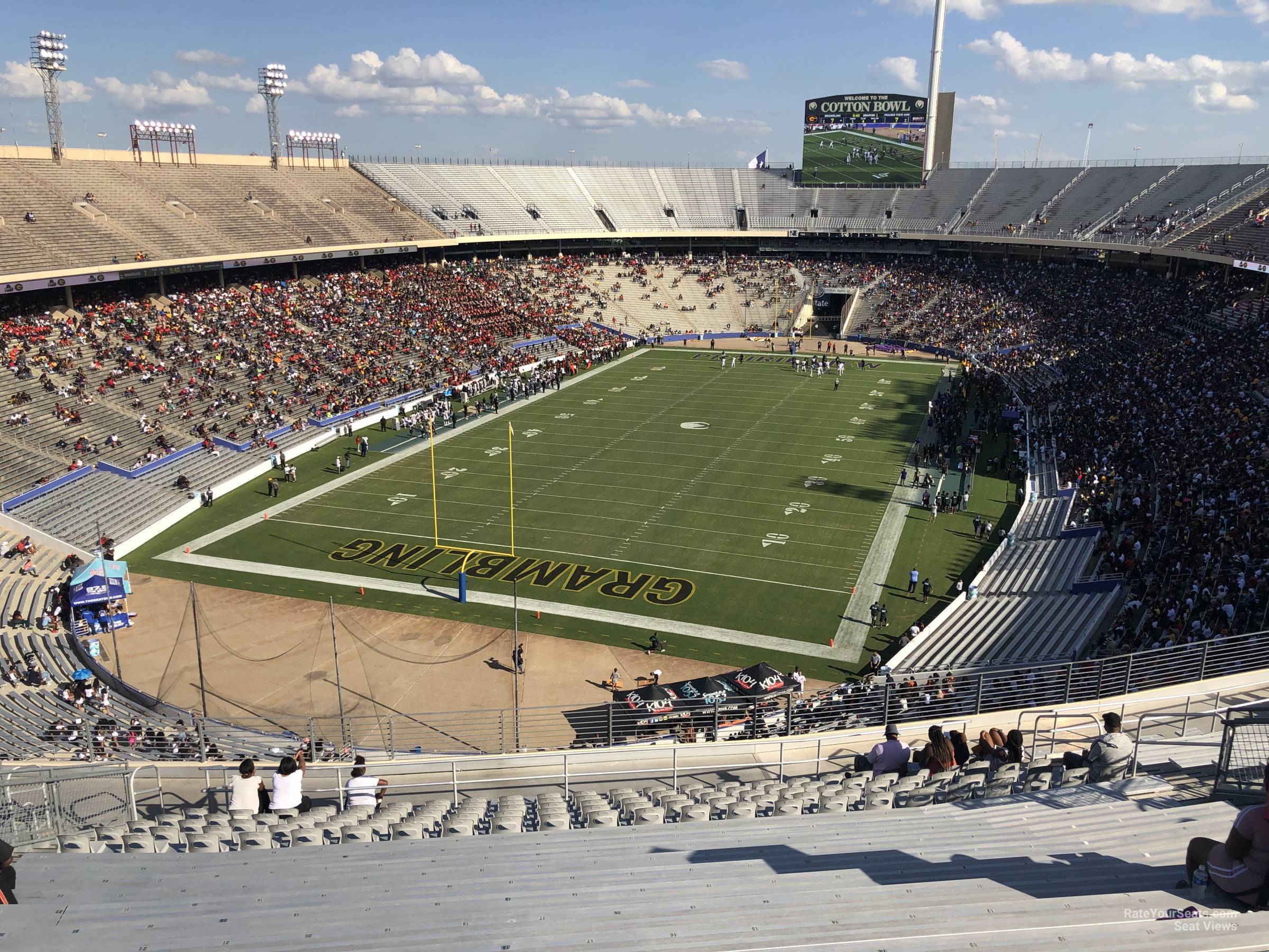 section 115, row 22 seat view  - cotton bowl
