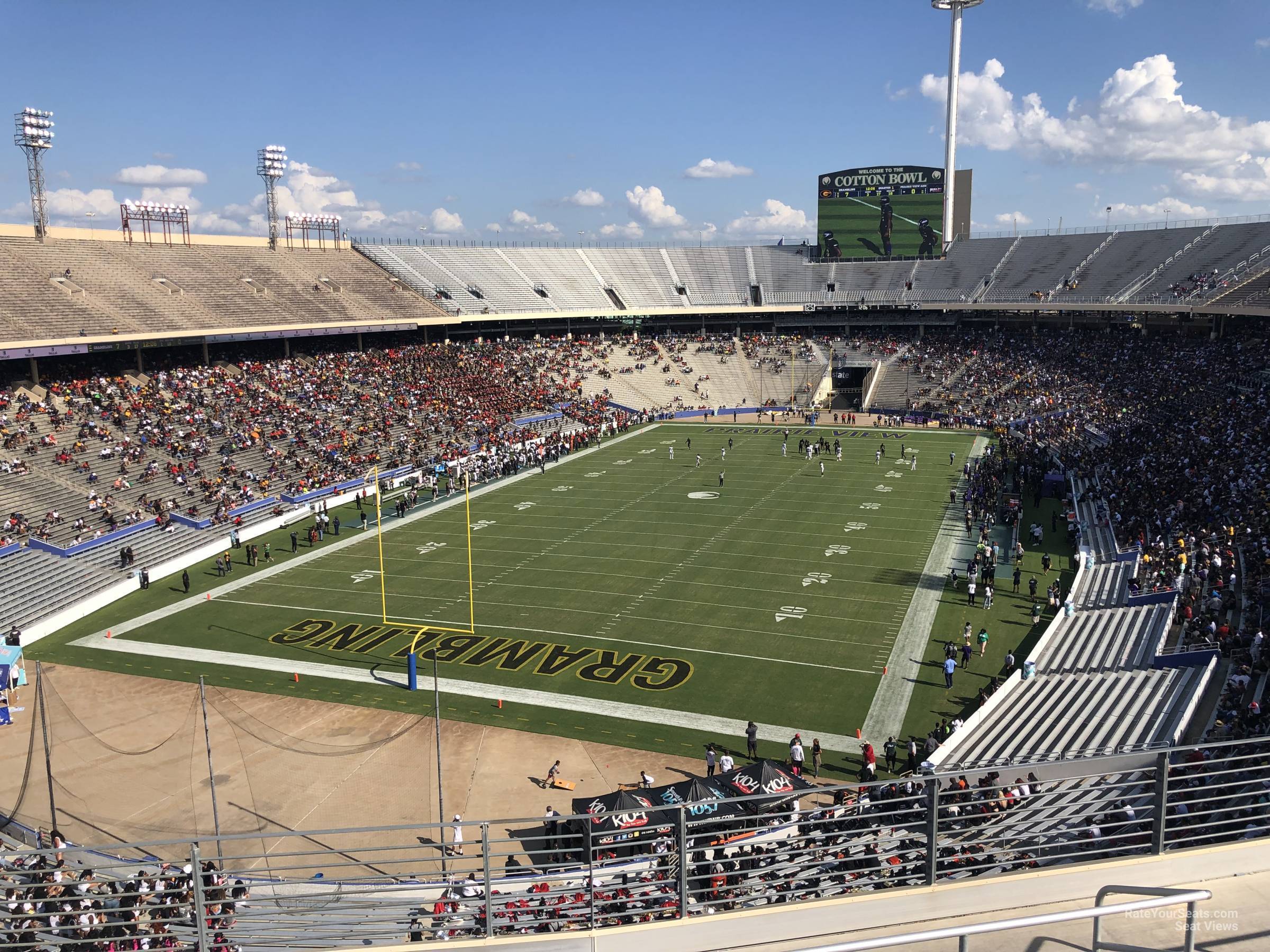 section 115, row 8 seat view  - cotton bowl stadium