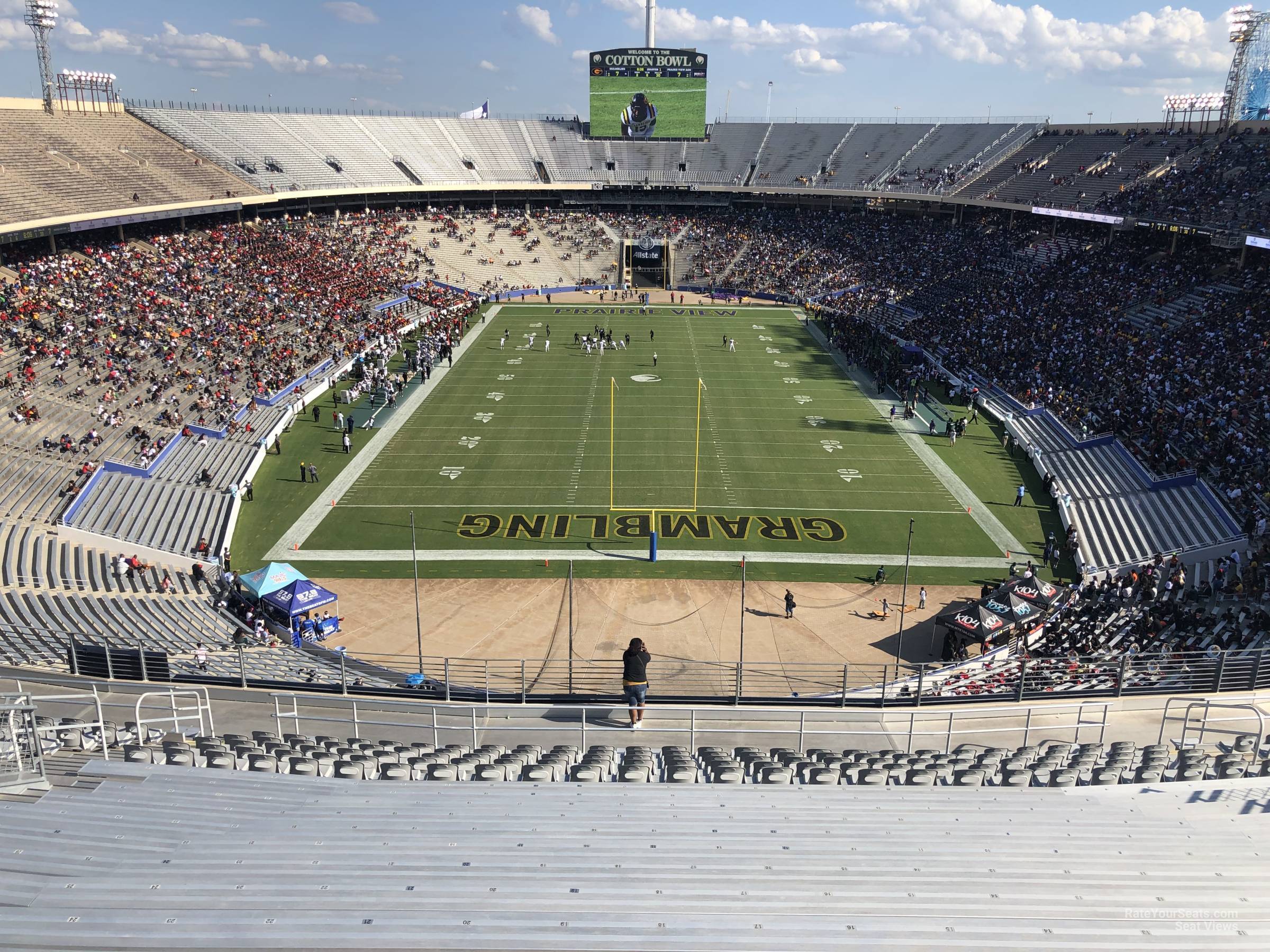 section 117, row 22 seat view  - cotton bowl