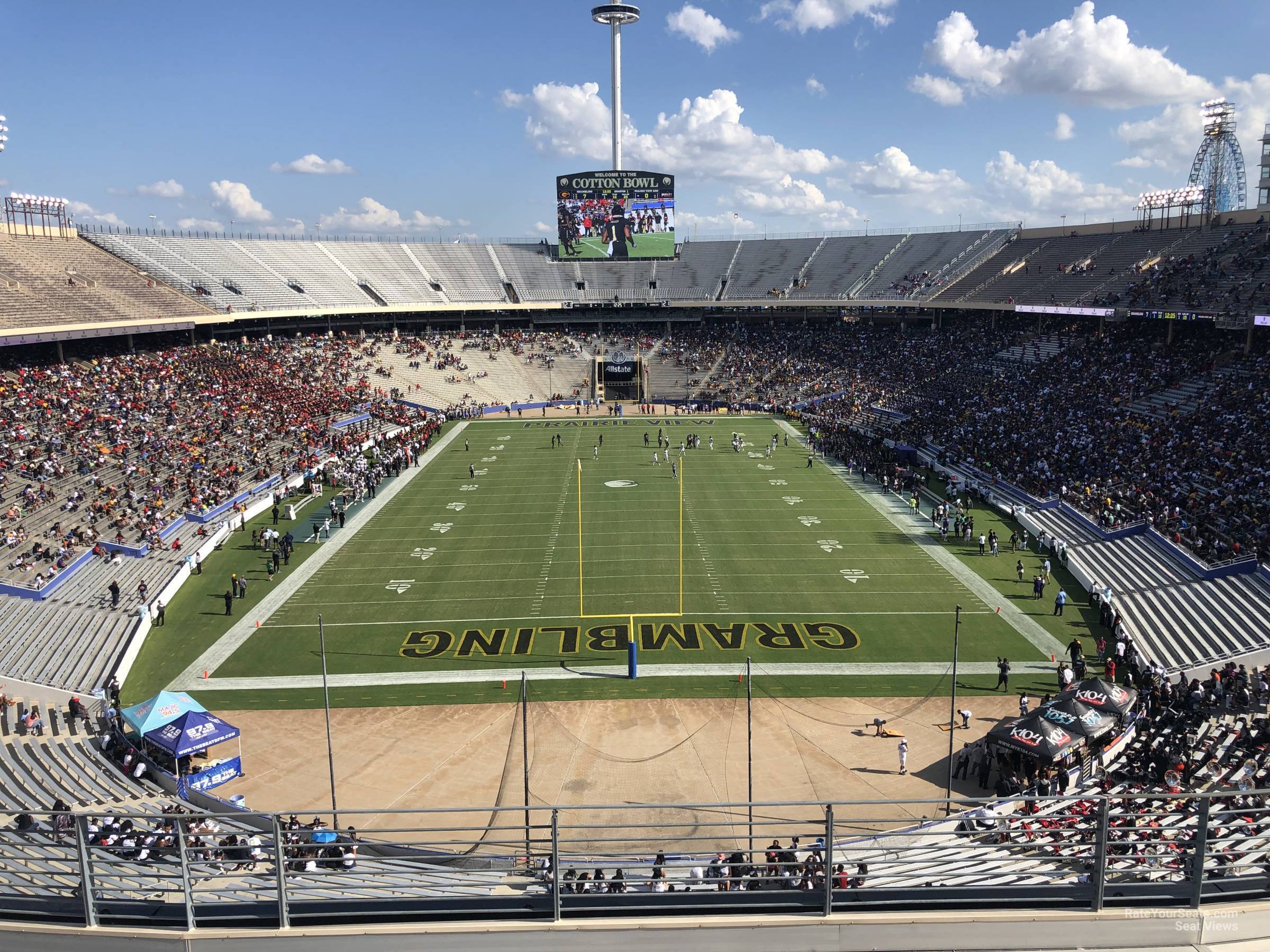 section 117, row 8 seat view  - cotton bowl