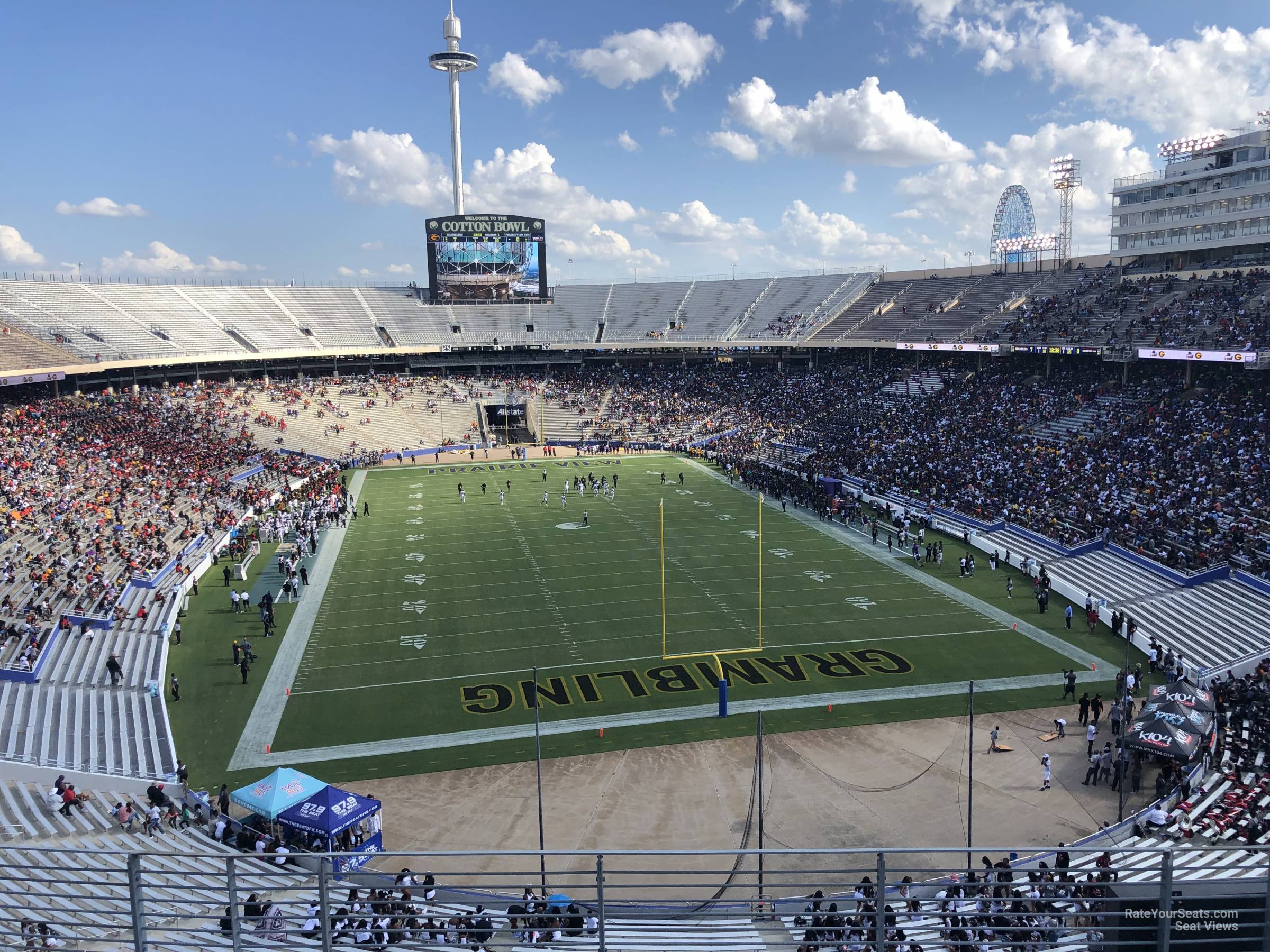 section 118, row 8 seat view  - cotton bowl stadium