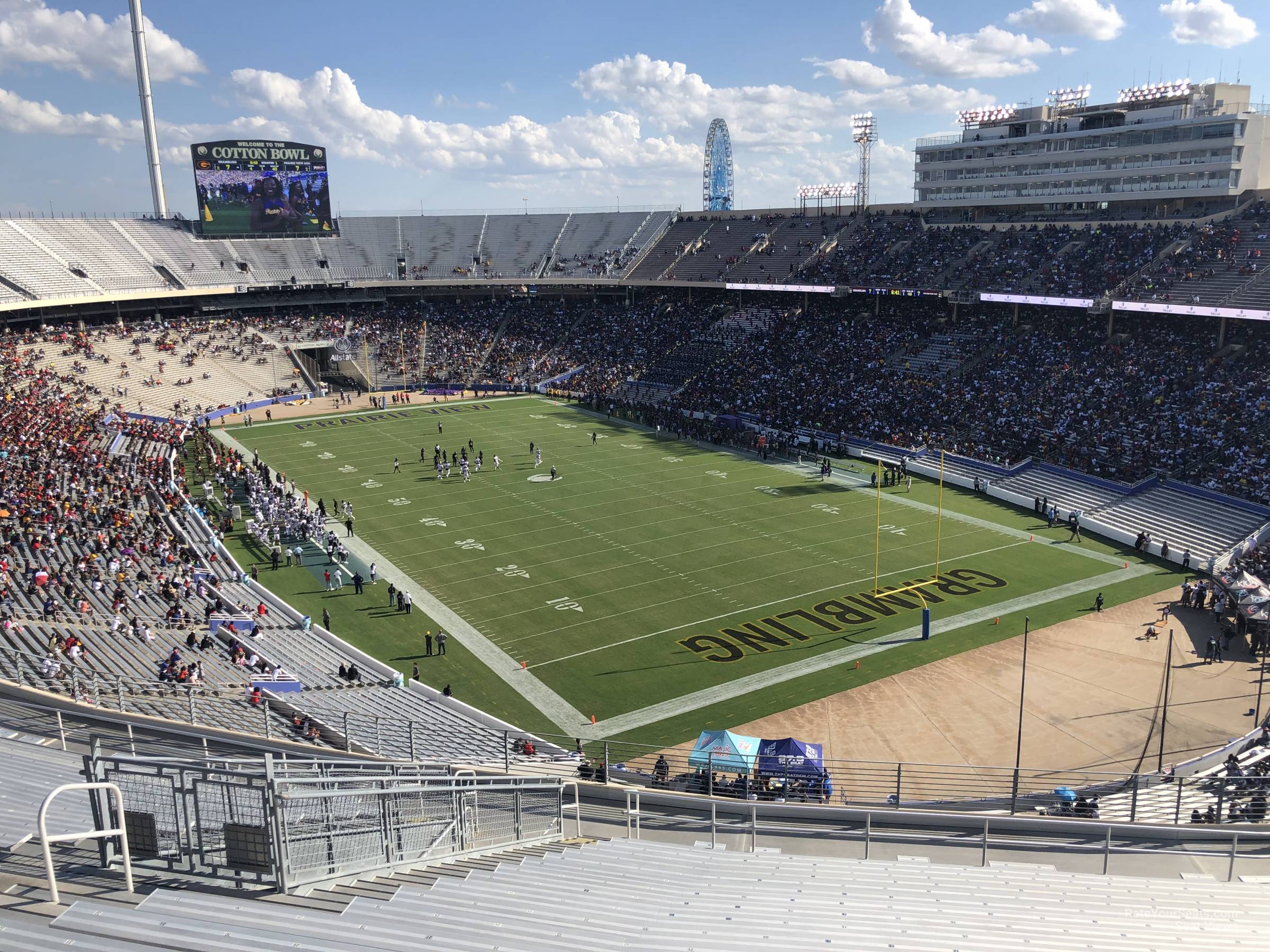 section 120, row 22 seat view  - cotton bowl