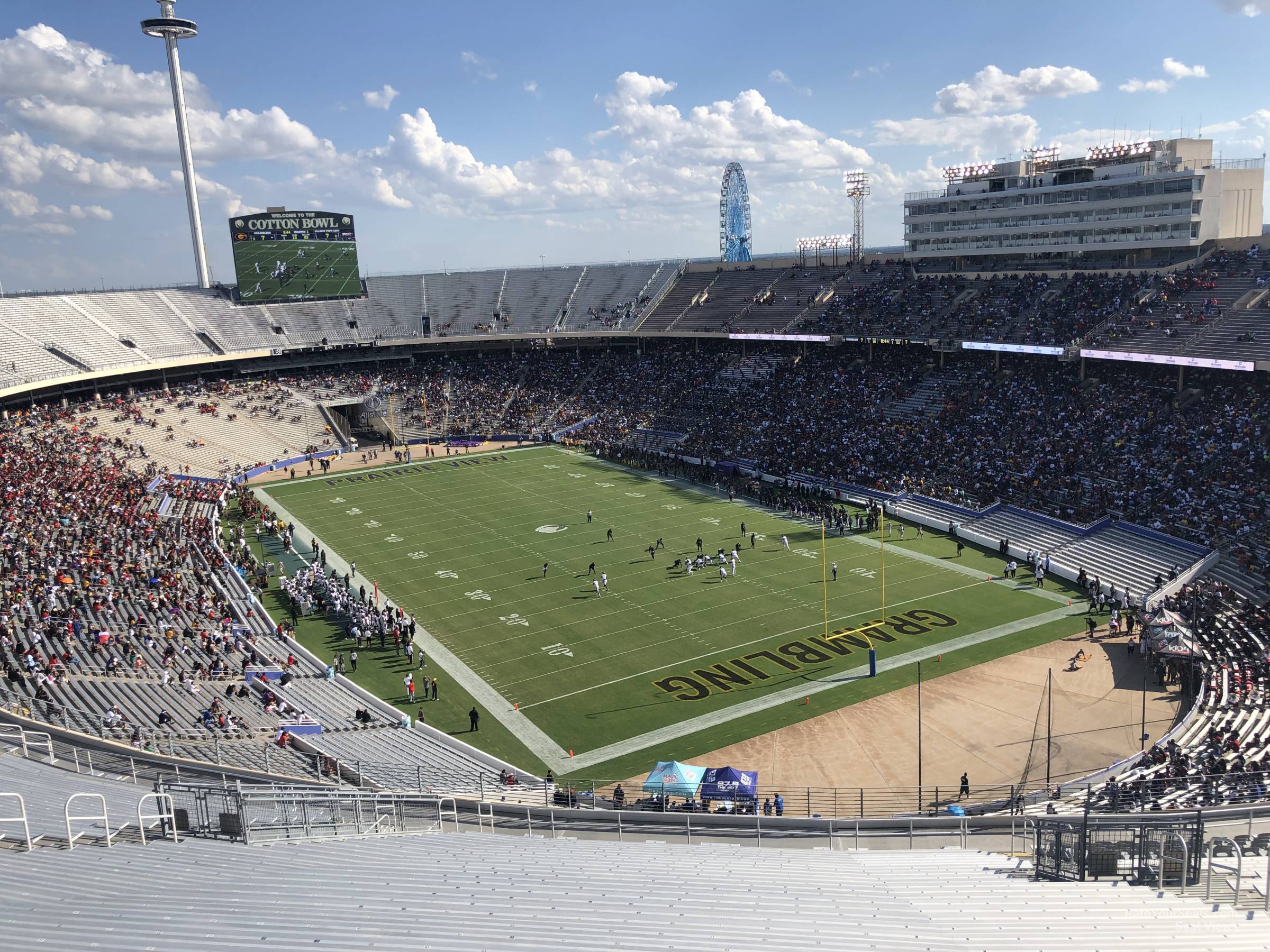 section 120, row 34 seat view  - cotton bowl
