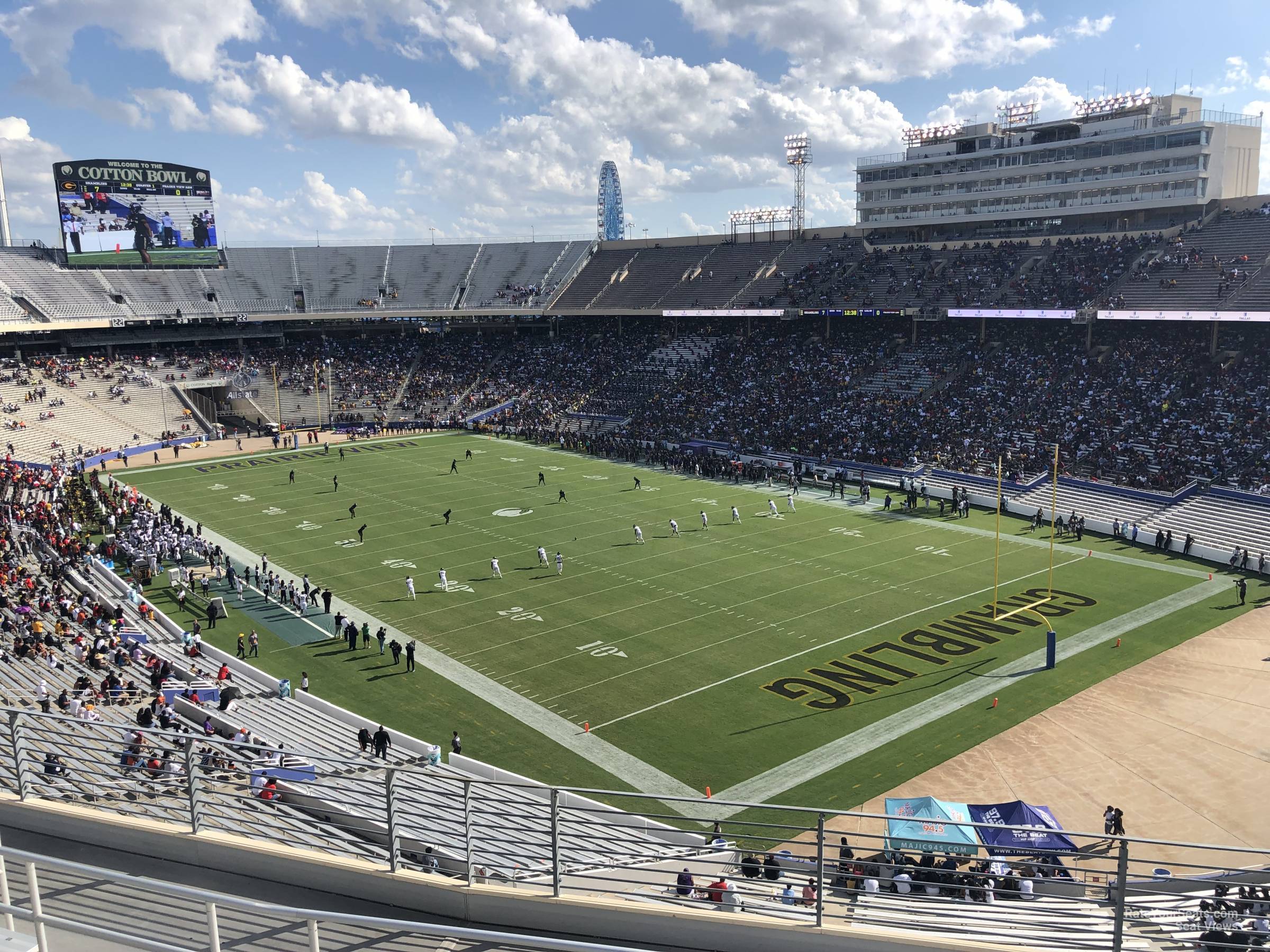 section 121, row 8 seat view  - cotton bowl
