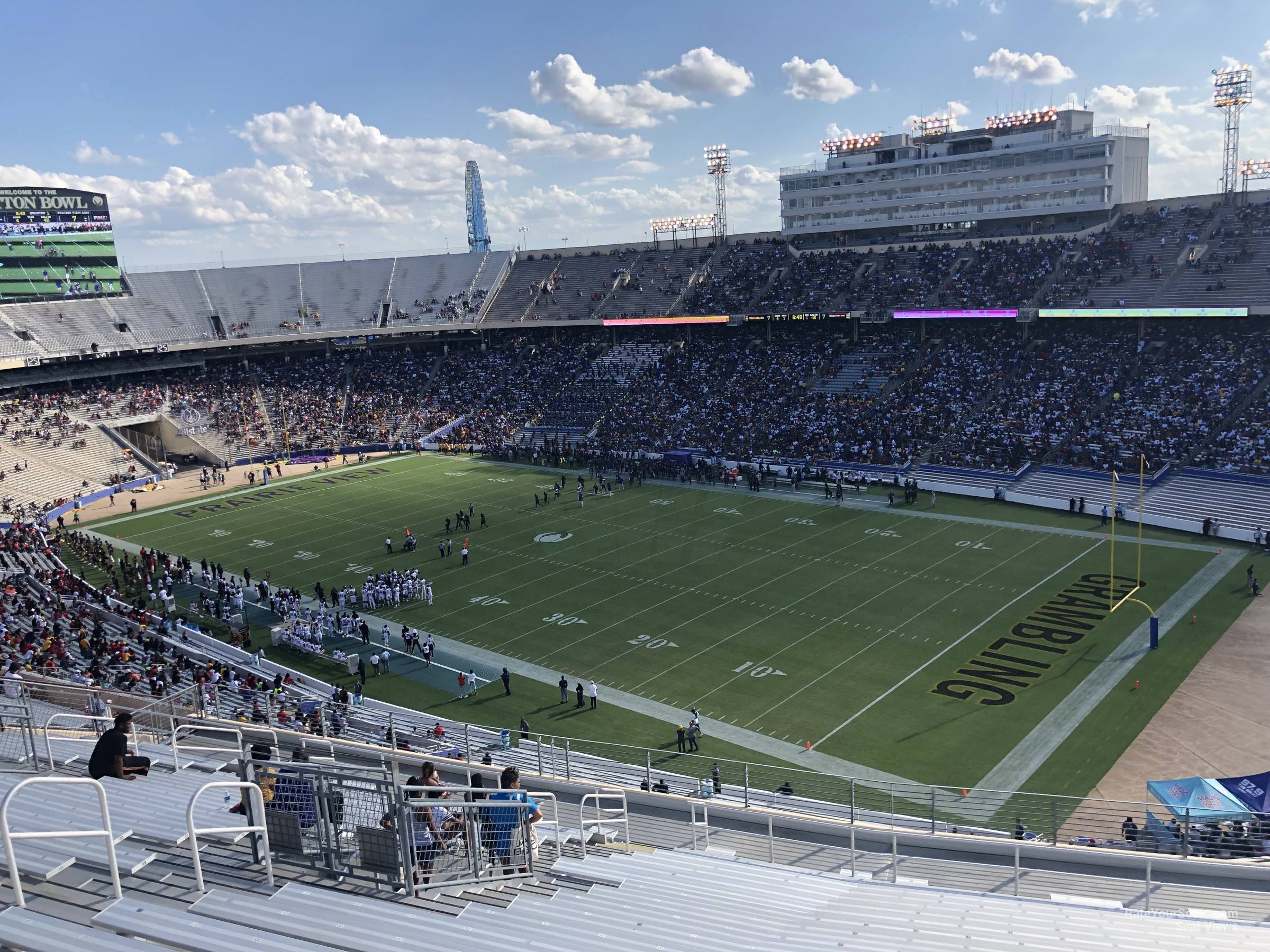 section 122, row 22 seat view  - cotton bowl
