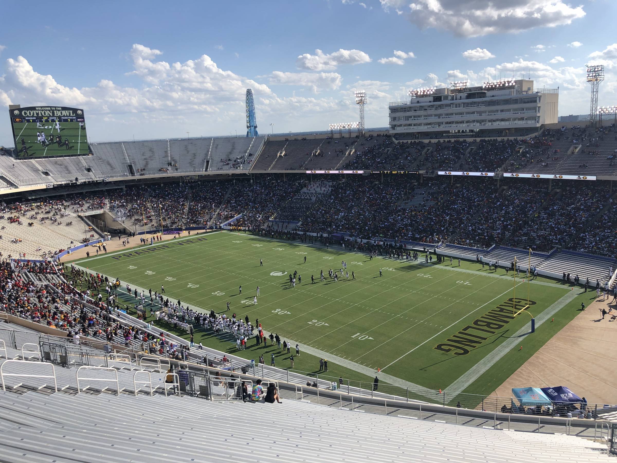 section 122, row 34 seat view  - cotton bowl stadium
