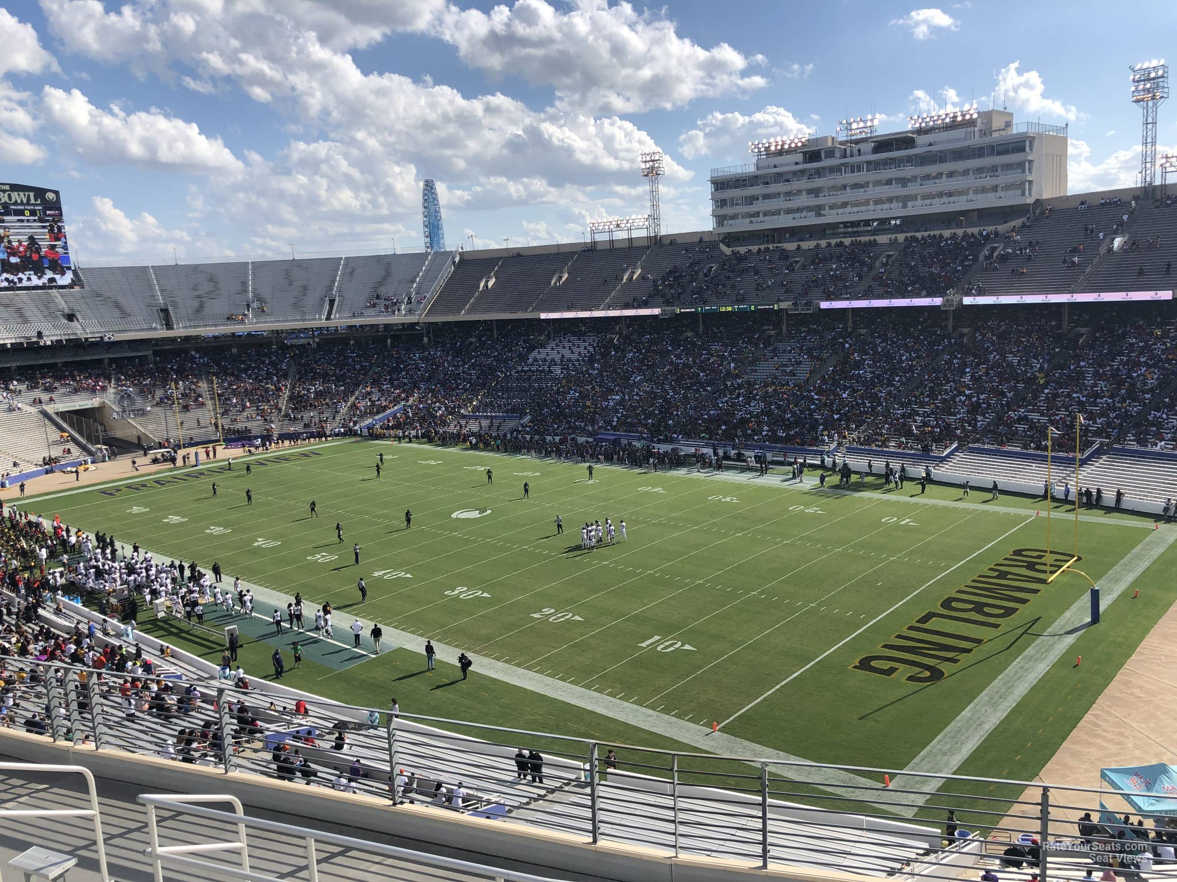 section 122, row 8 seat view  - cotton bowl