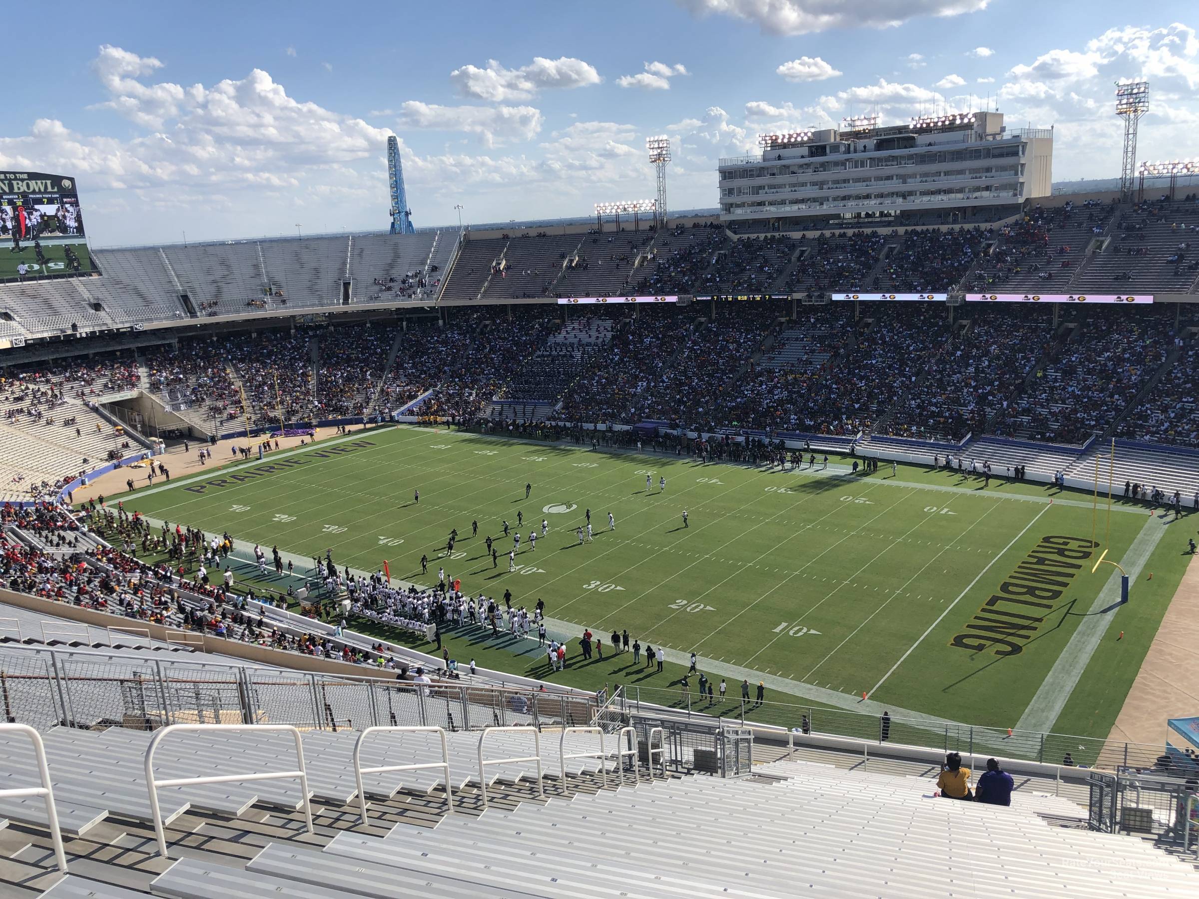 section 123, row 34 seat view  - cotton bowl stadium