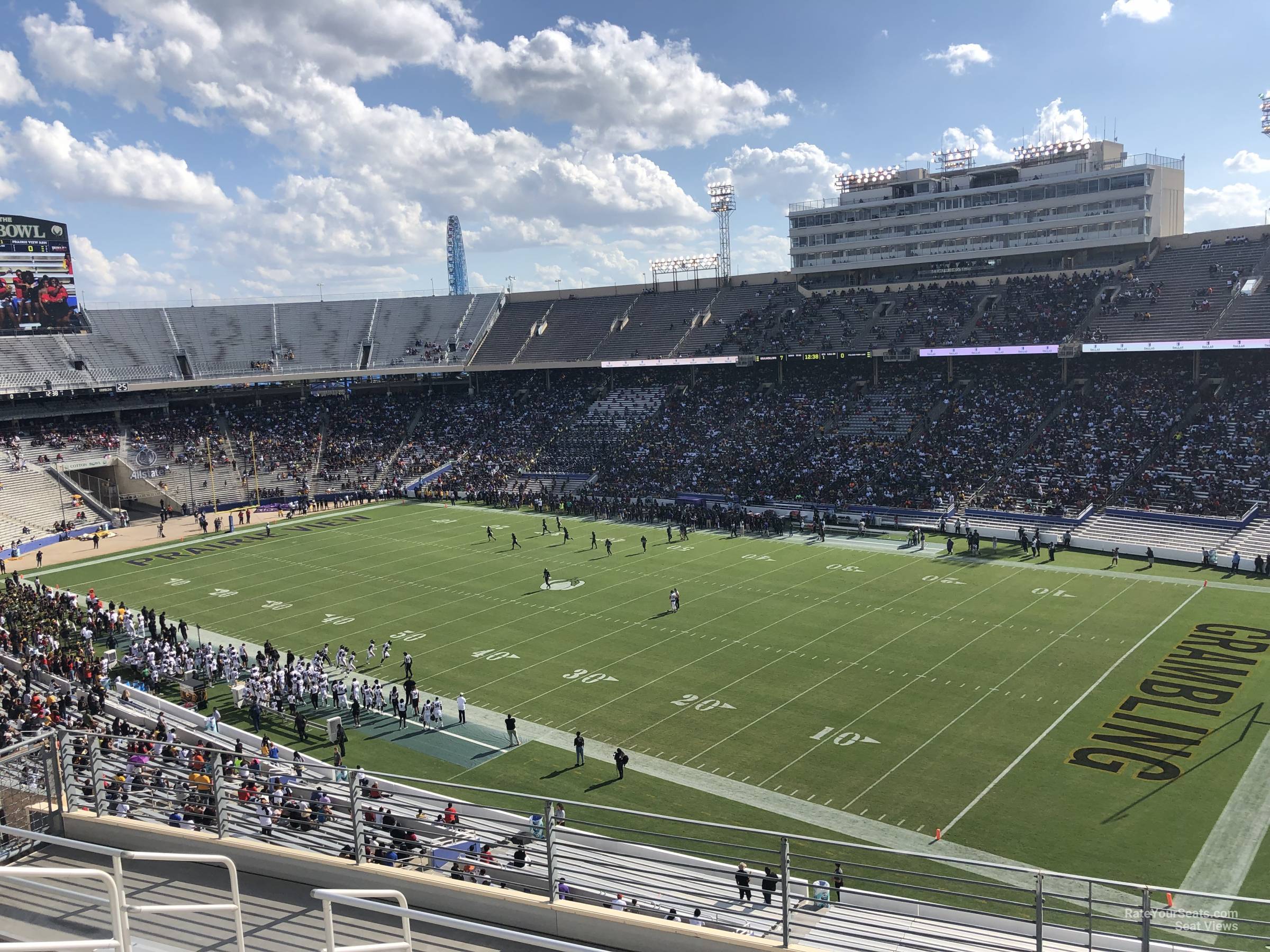 section 123, row 8 seat view  - cotton bowl