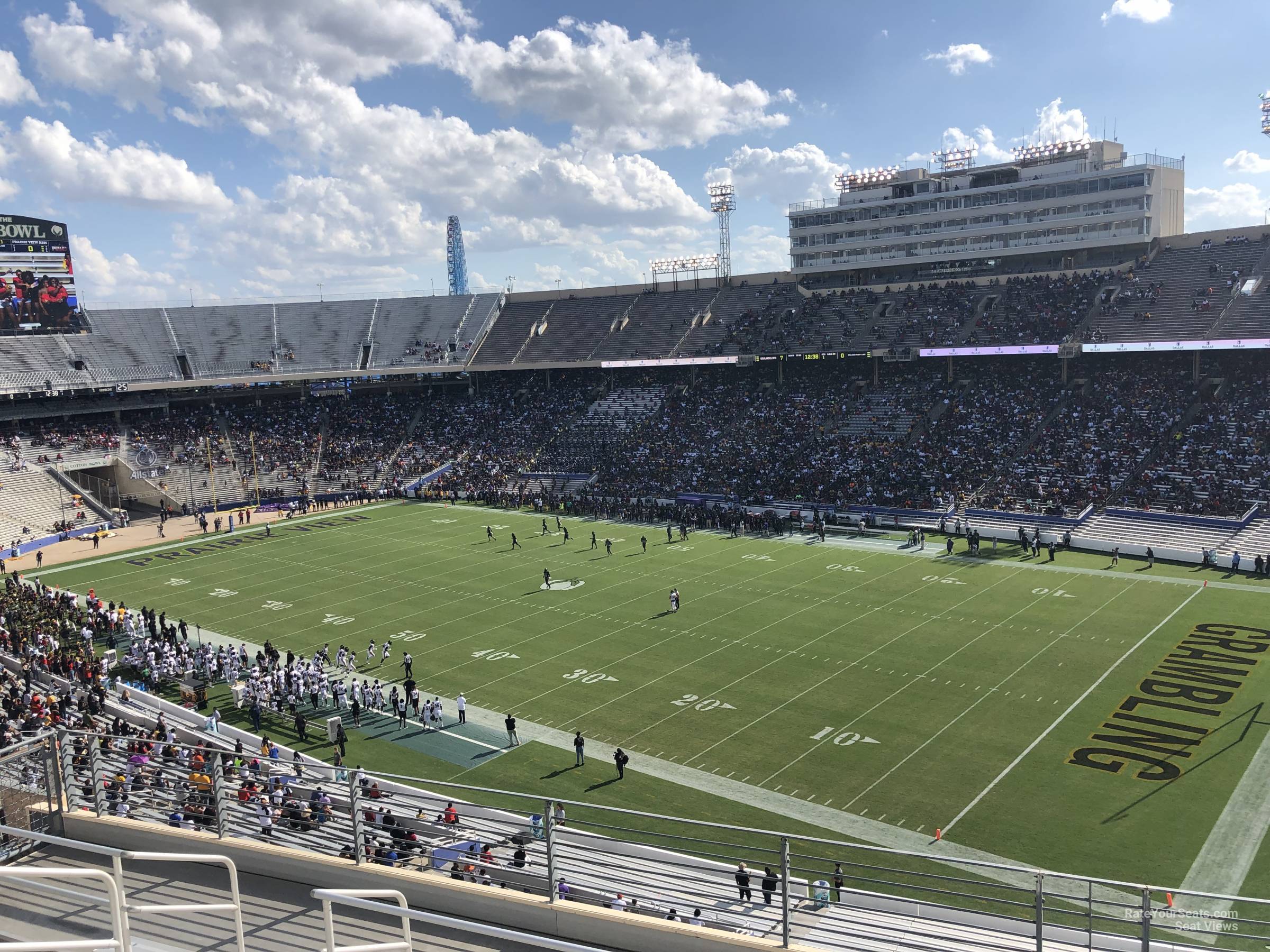 section 123, row 8 seat view  - cotton bowl stadium