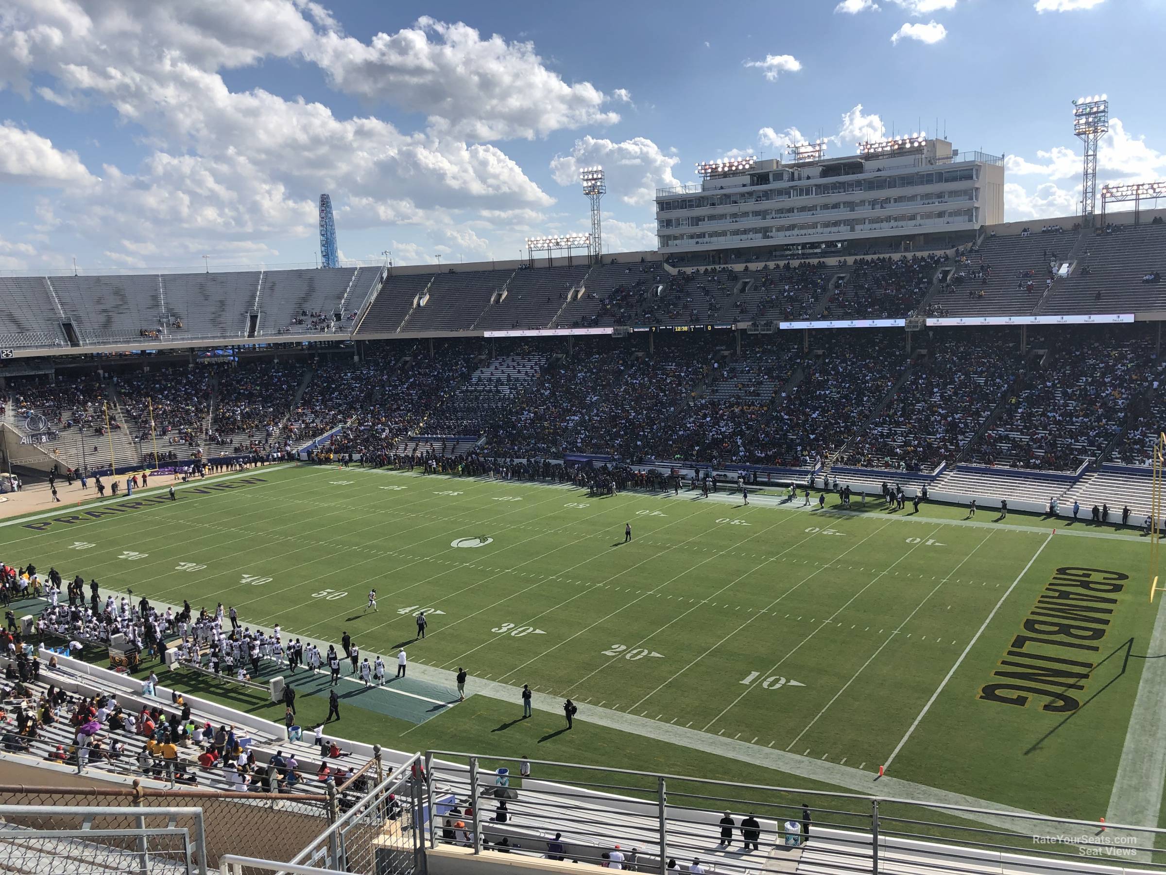 section 124, row 8 seat view  - cotton bowl