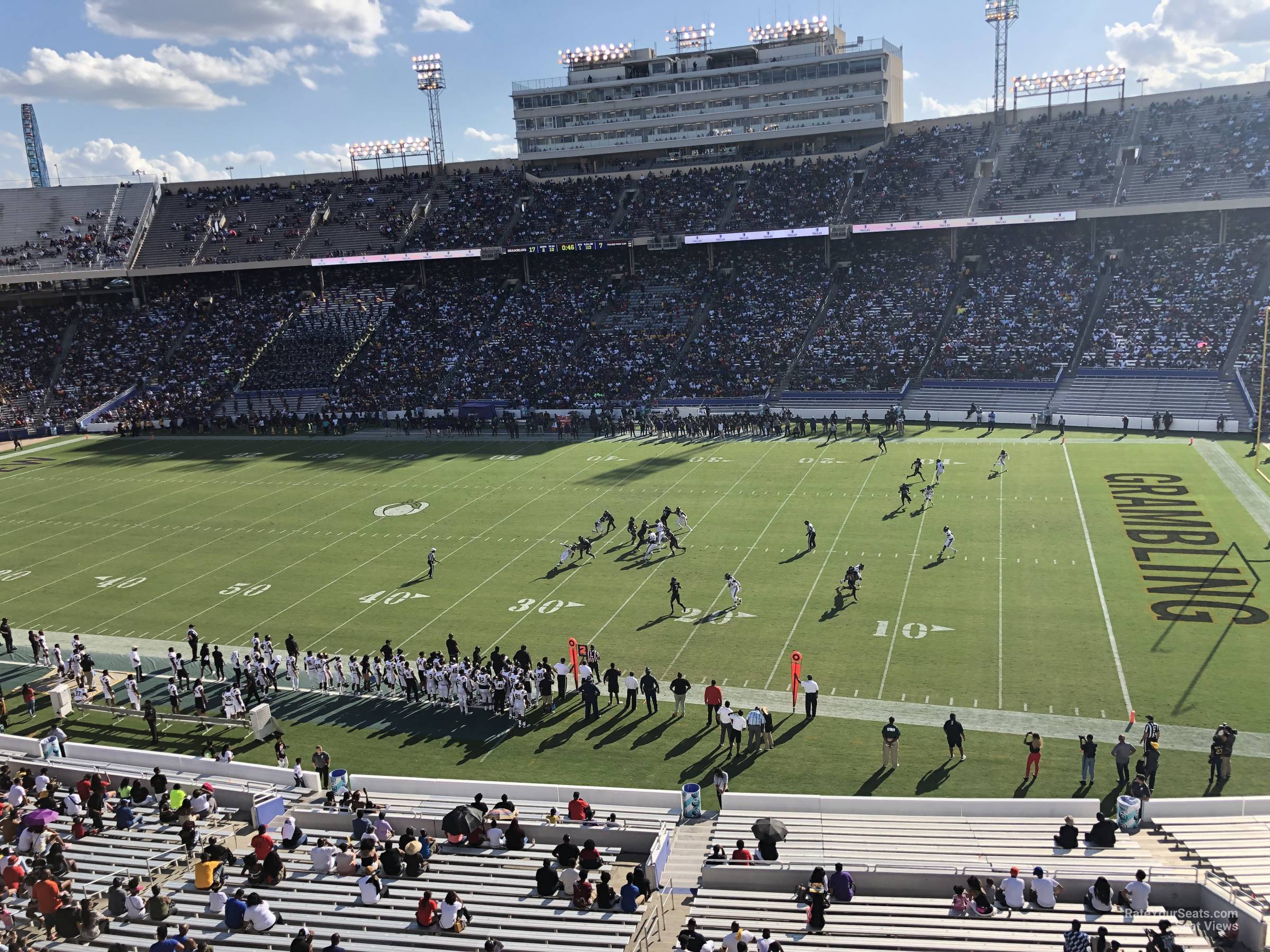 section 125, row 2 seat view  - cotton bowl