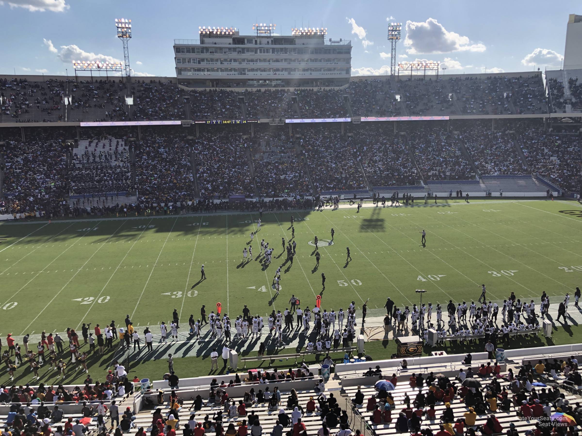 section 129, row 2 seat view  - cotton bowl stadium