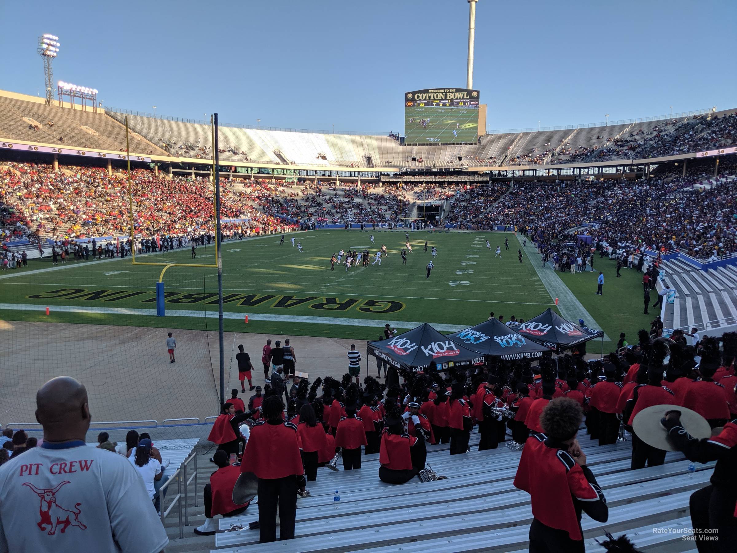 section 13, row 25 seat view  - cotton bowl stadium