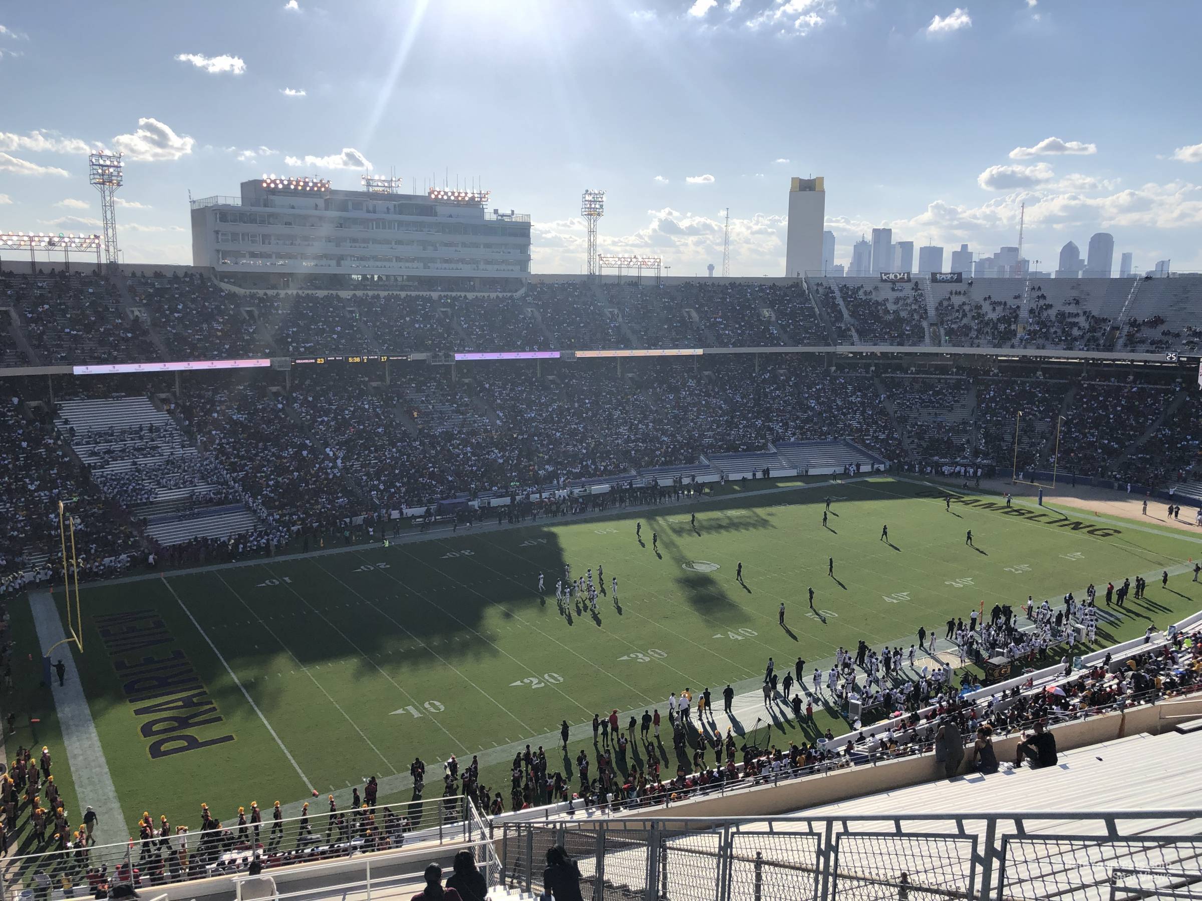 section 132, row 22 seat view  - cotton bowl