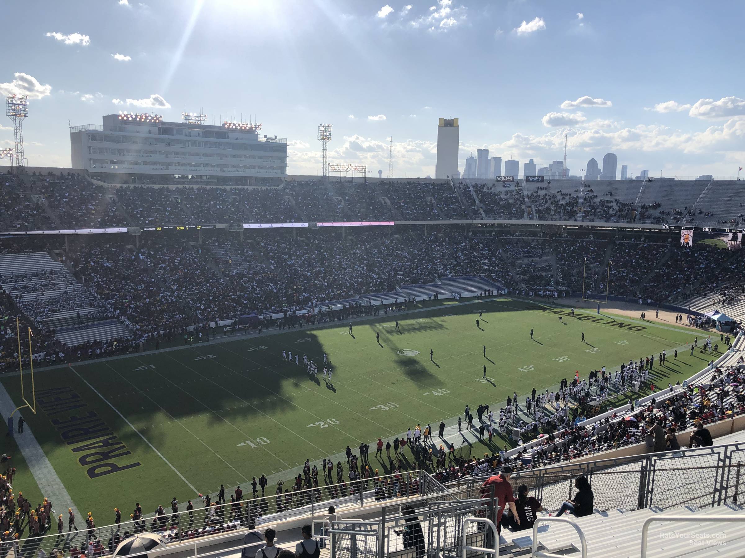 section 133, row 22 seat view  - cotton bowl