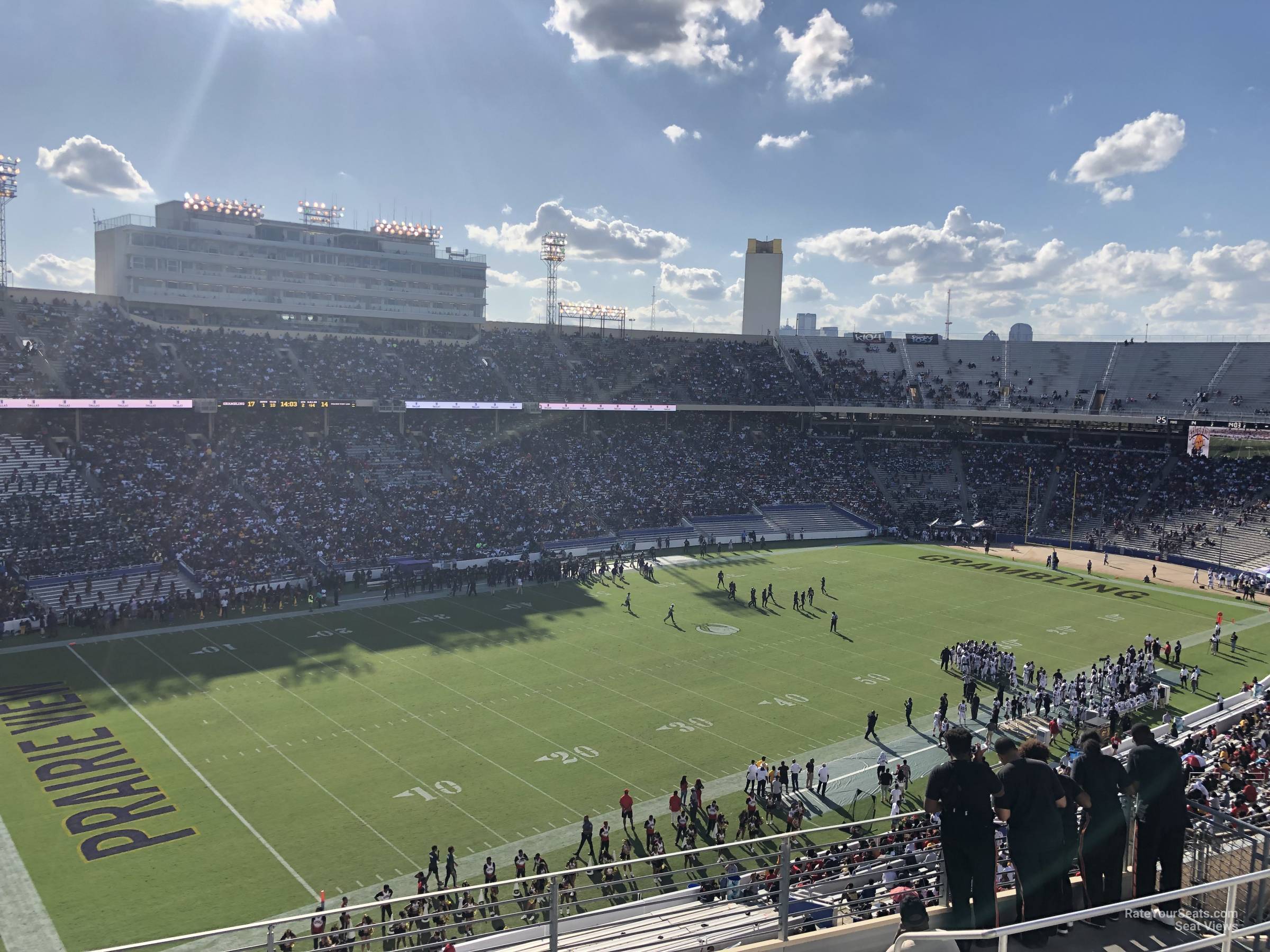 section 133, row 8 seat view  - cotton bowl stadium