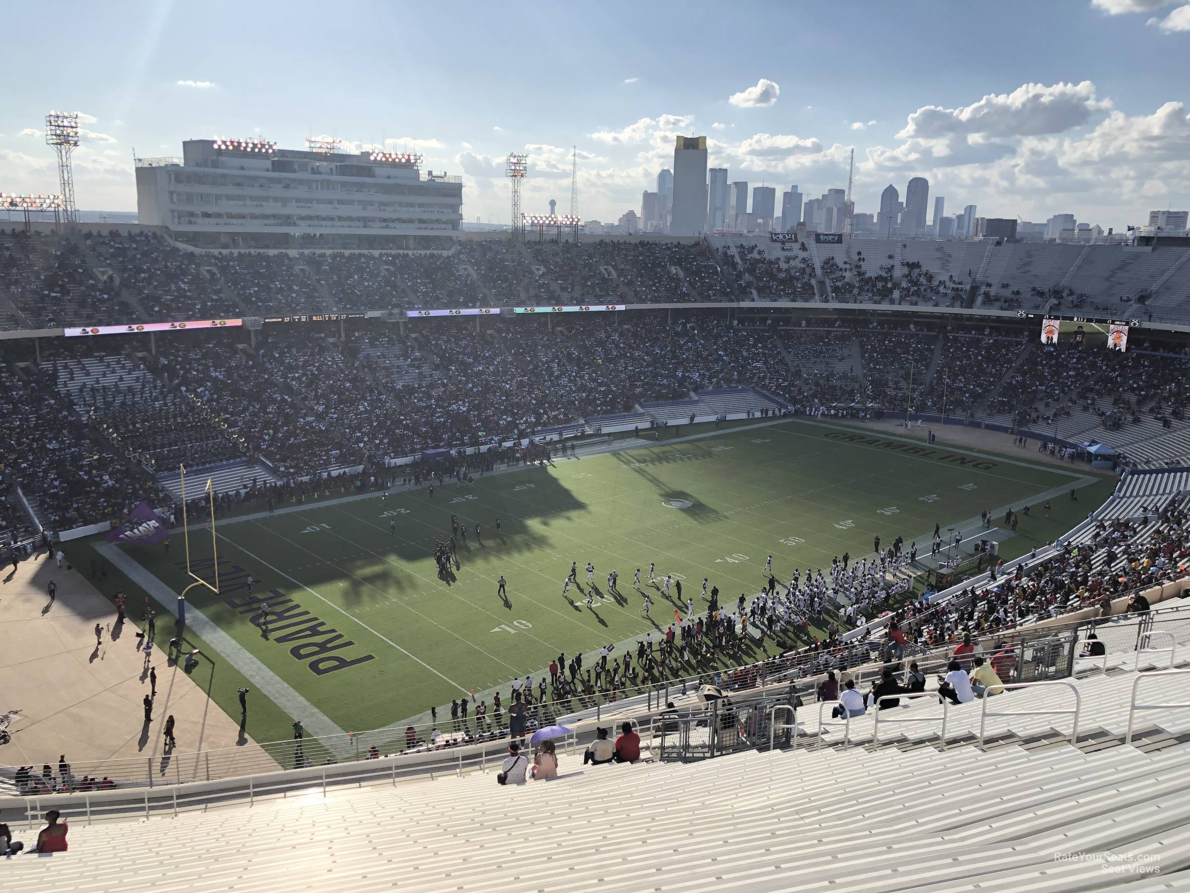 section 134, row 34 seat view  - cotton bowl stadium