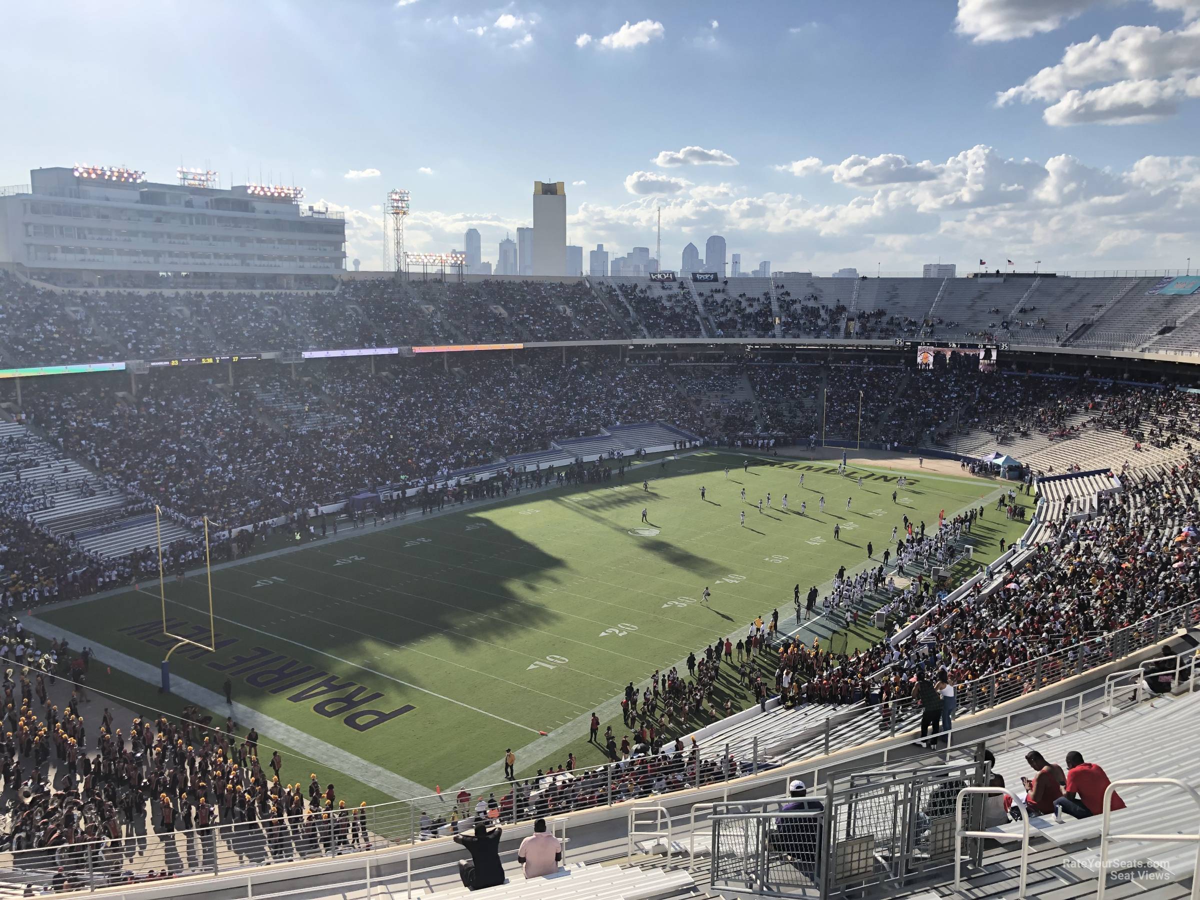 section 135, row 22 seat view  - cotton bowl