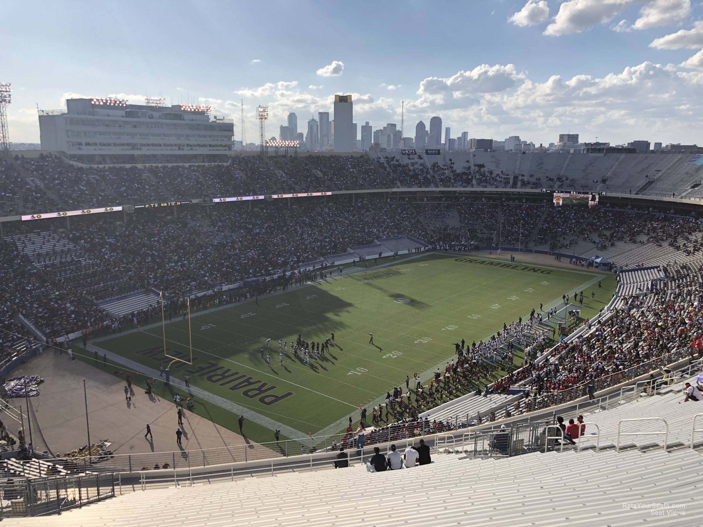 section 135, row 34 seat view  - cotton bowl