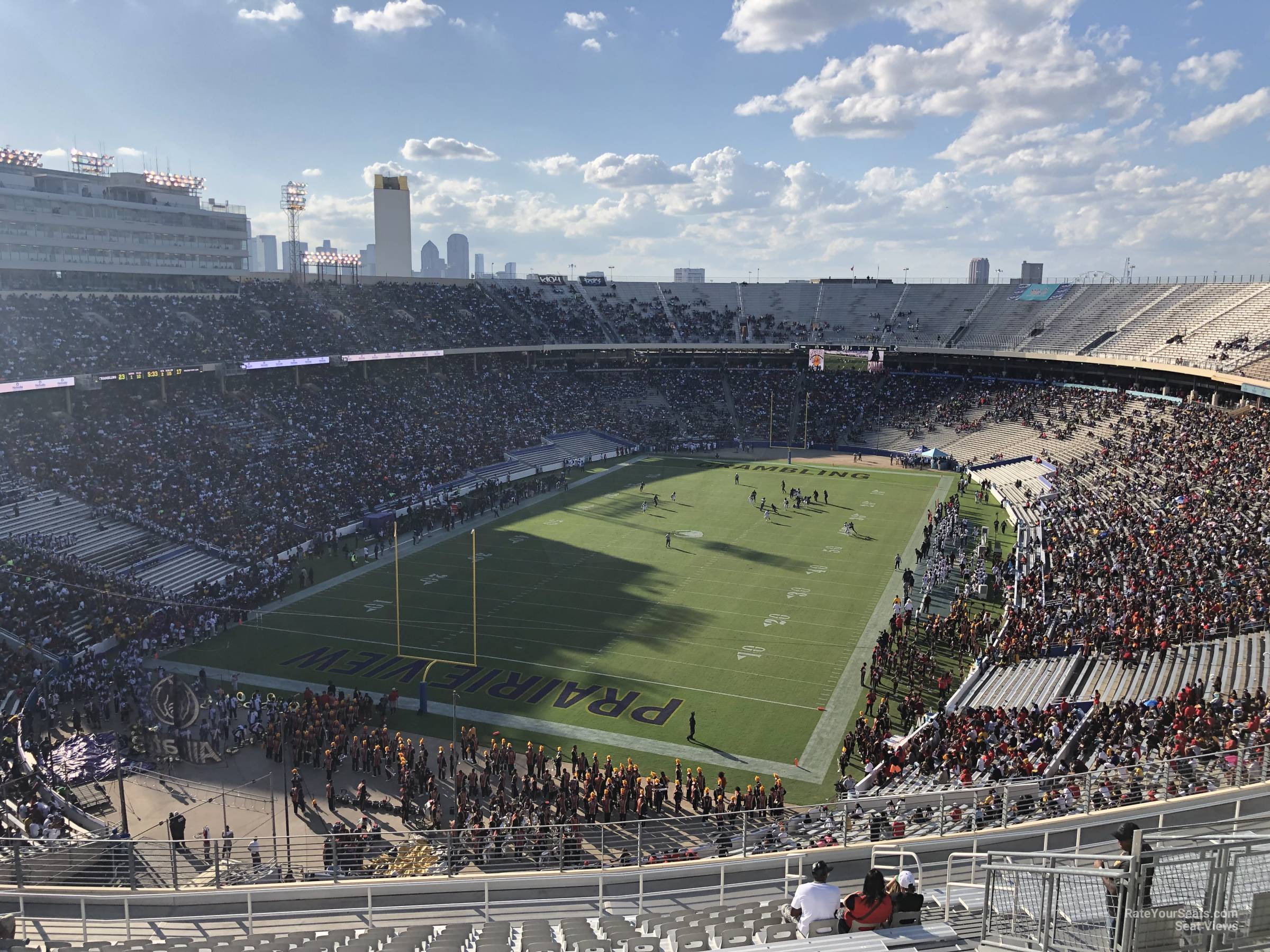 section 137, row 22 seat view  - cotton bowl stadium