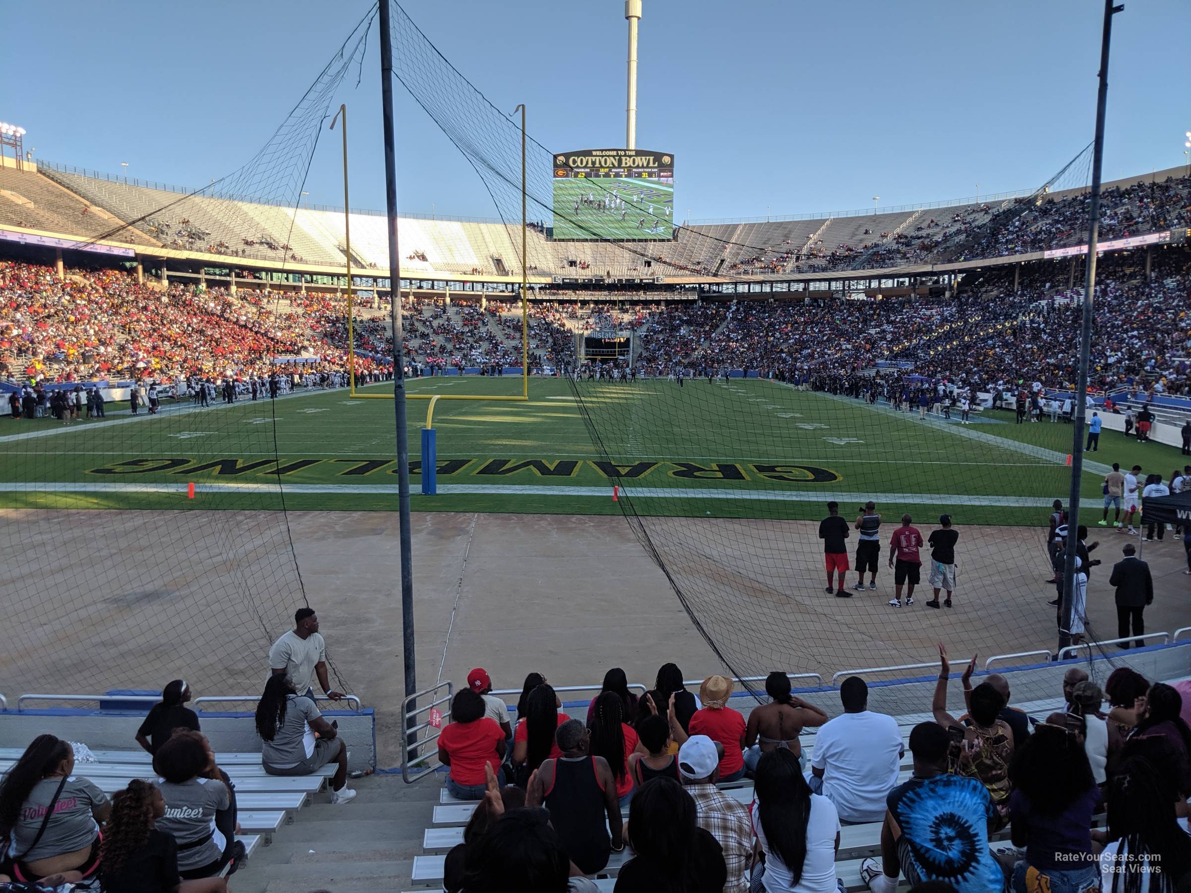 section 14, row 15 seat view  - cotton bowl stadium