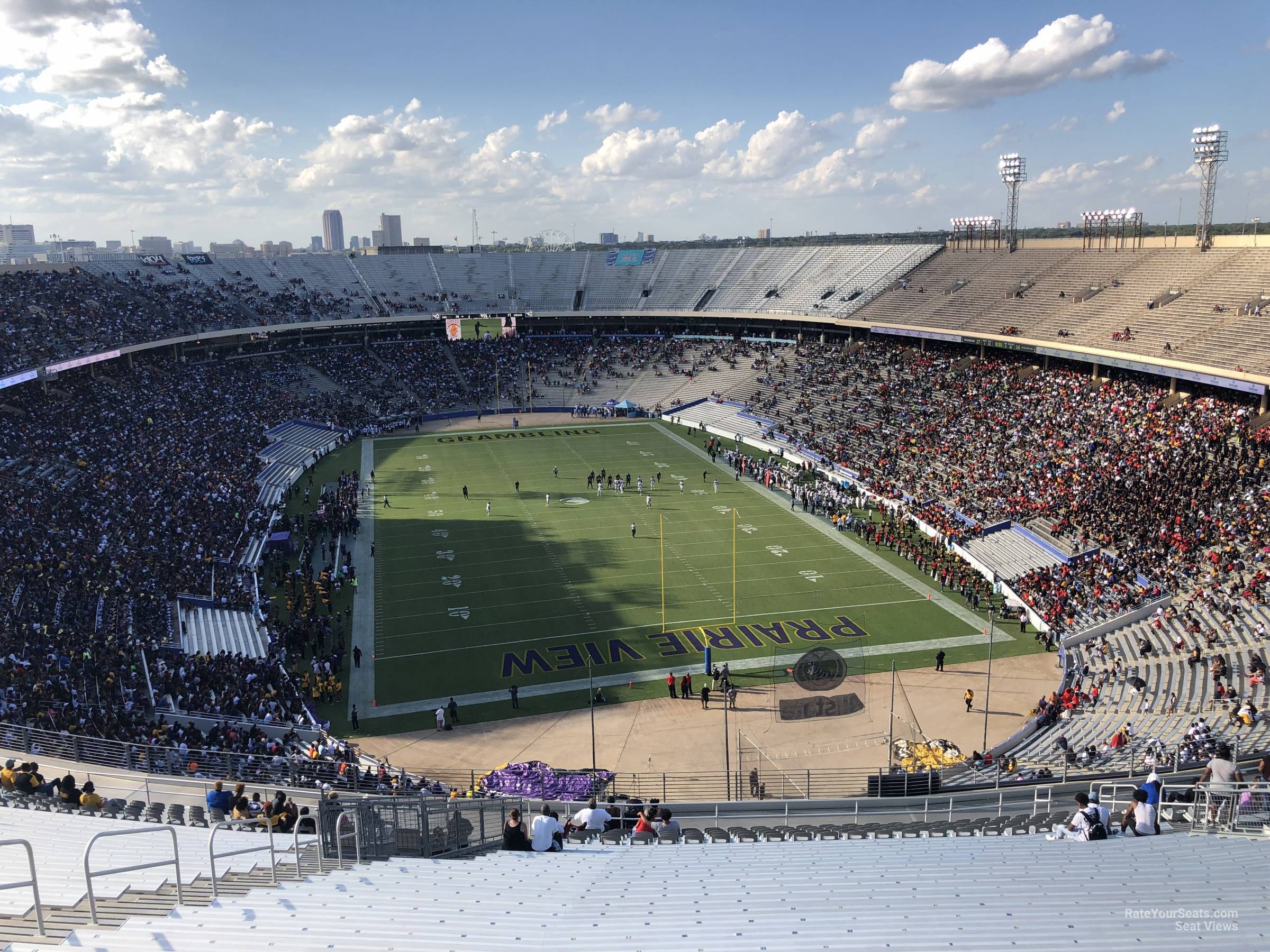 section 140, row 34 seat view  - cotton bowl