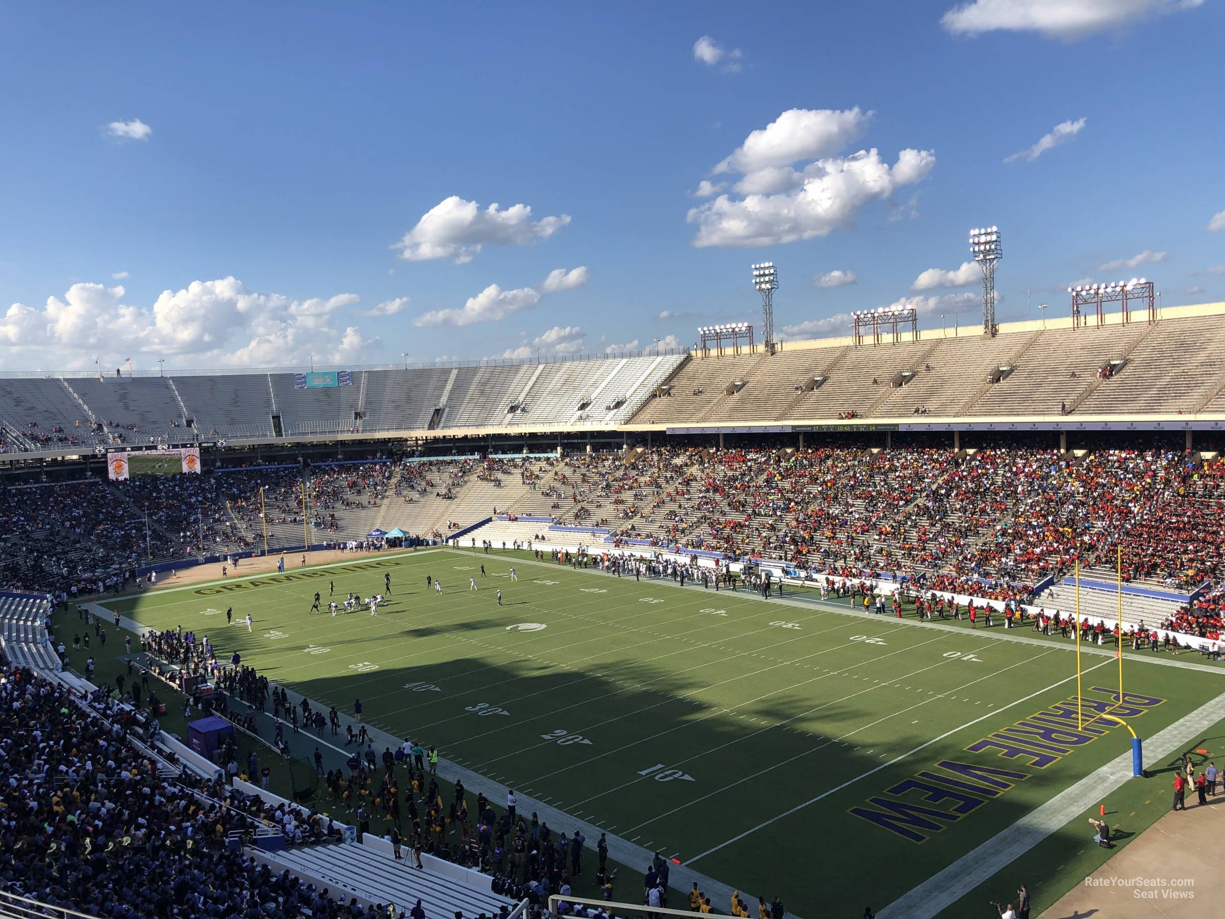 section 144, row 8 seat view  - cotton bowl