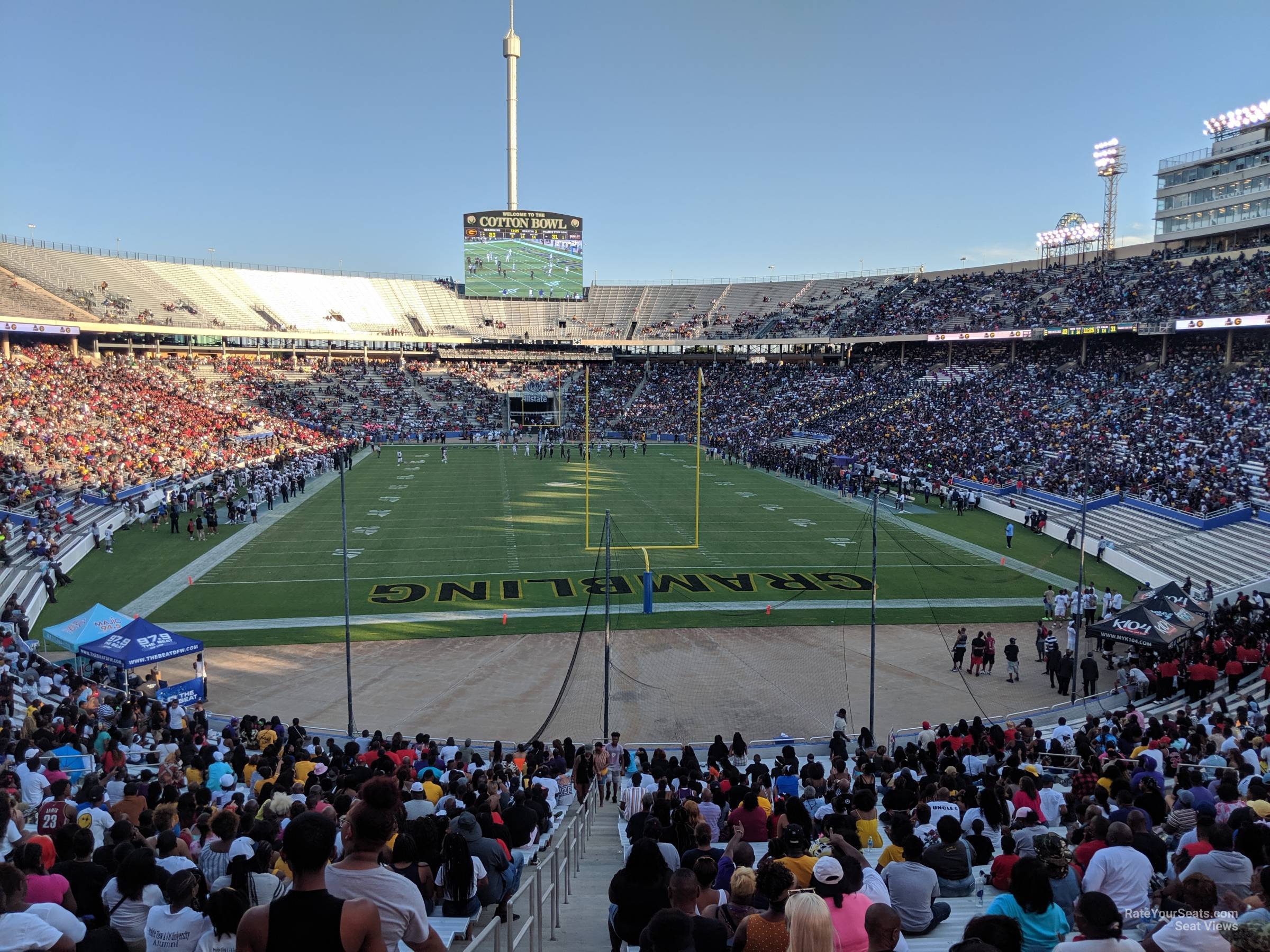 section 15, row 44 seat view  - cotton bowl stadium