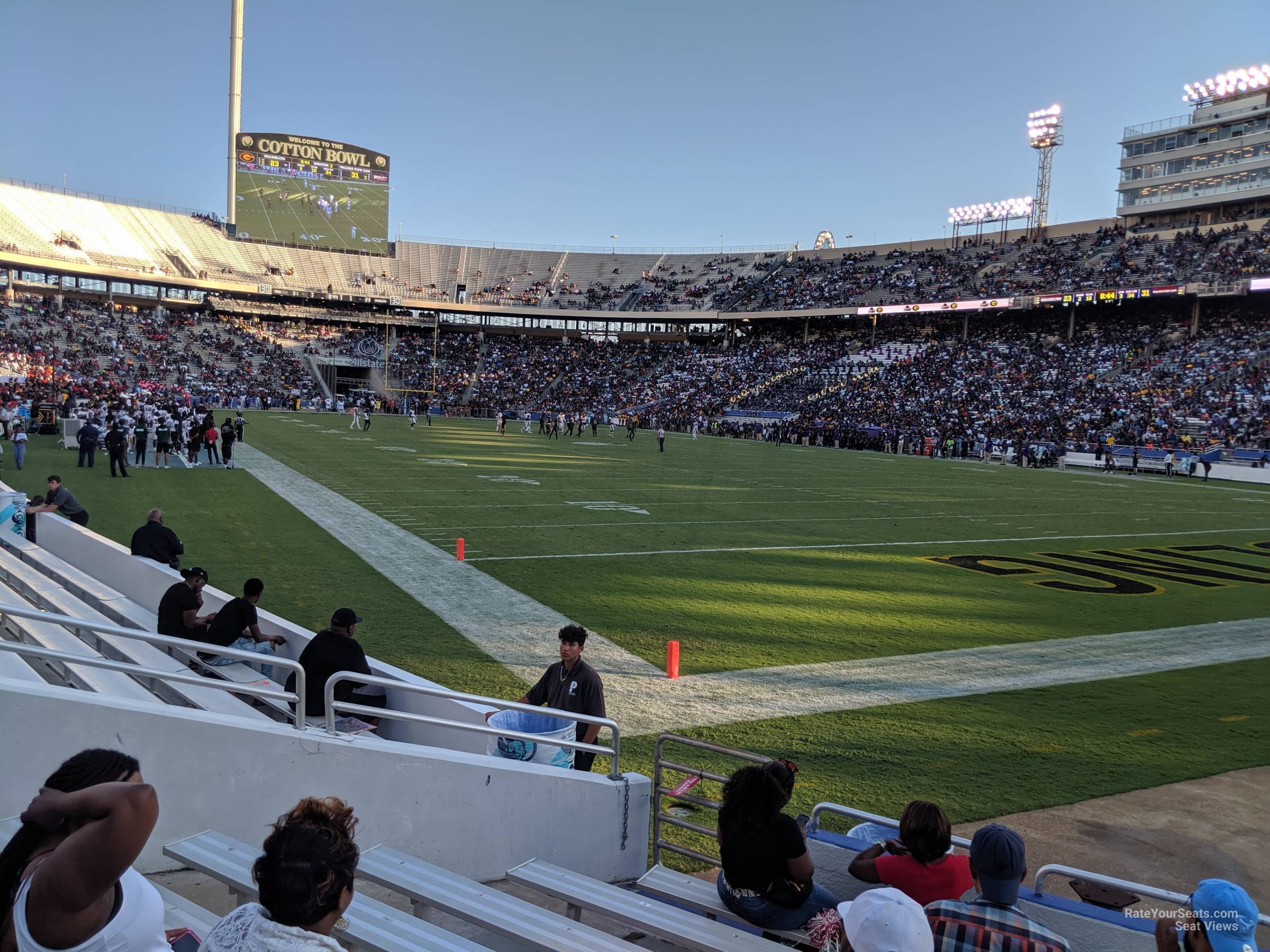 section 19, row 9 seat view  - cotton bowl stadium