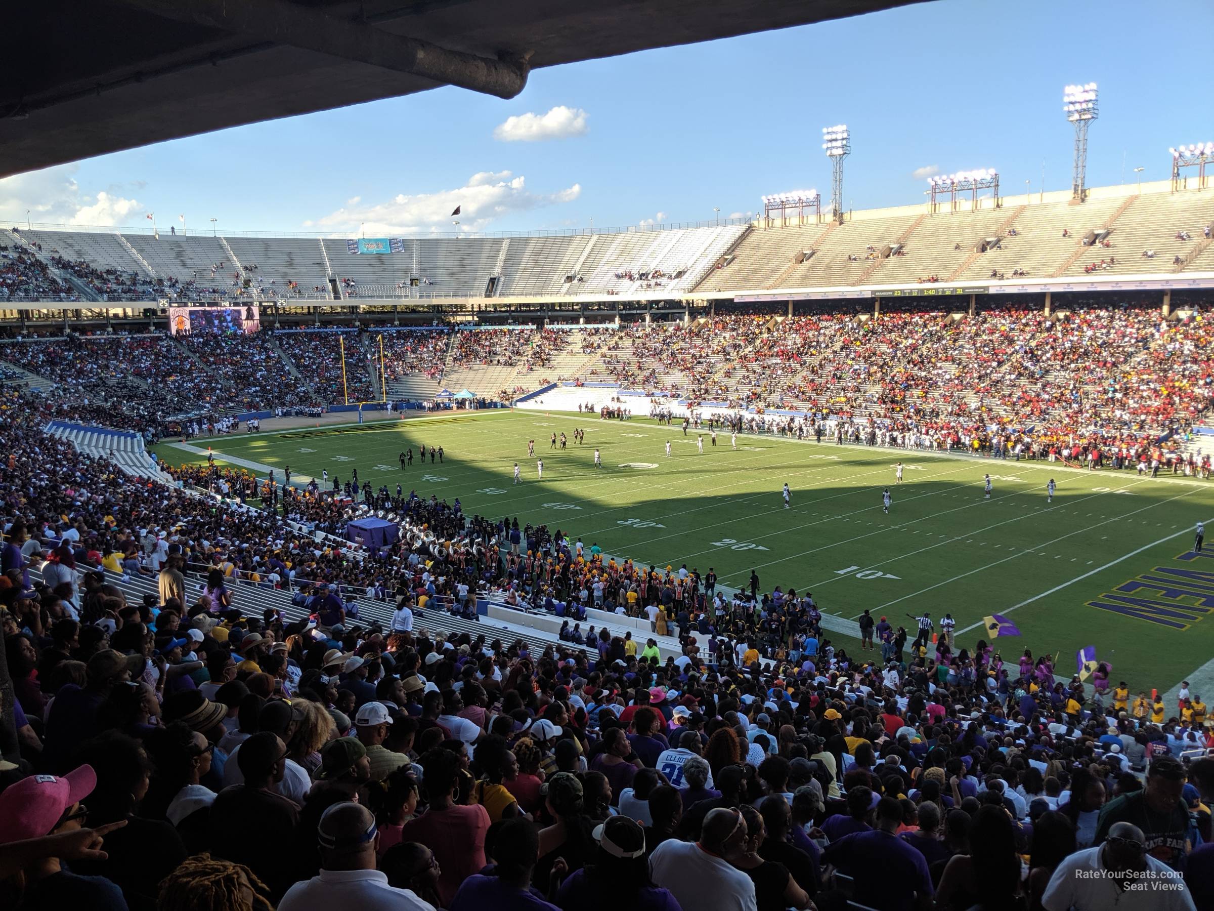section 2, row 53 seat view  - cotton bowl stadium
