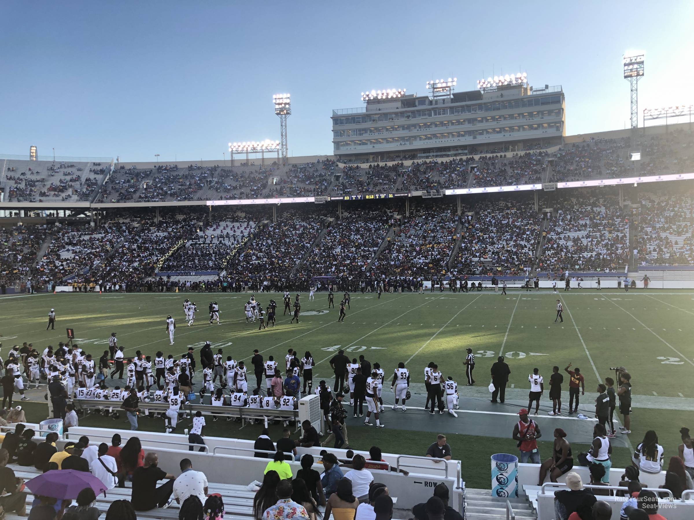 section 23, row 20 seat view  - cotton bowl stadium