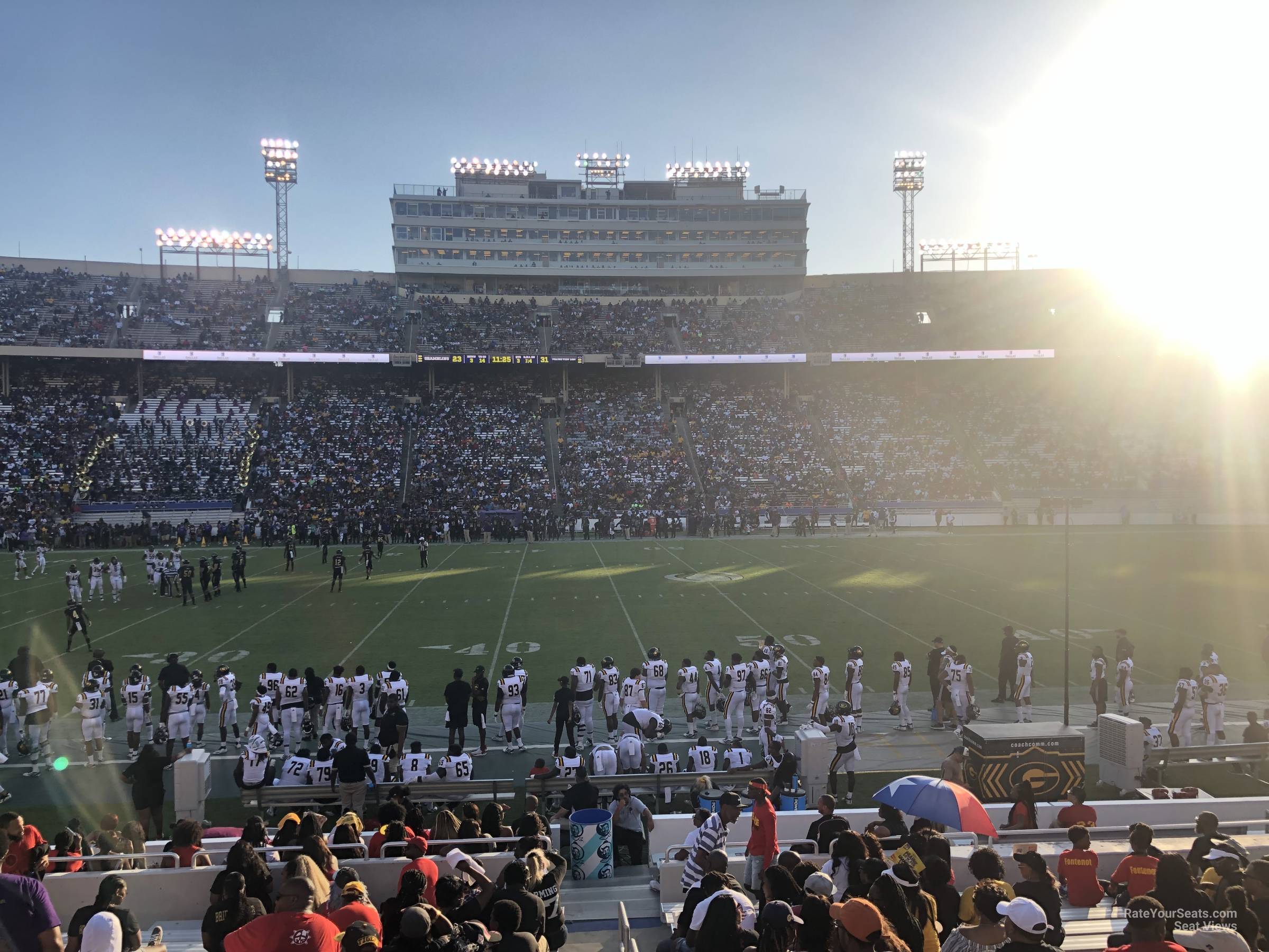 section 25, row 20 seat view  - cotton bowl