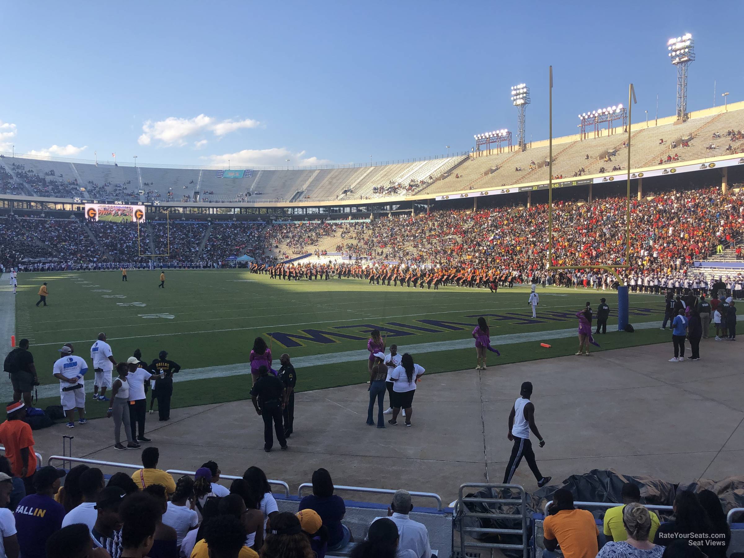 section 36, row 10 seat view  - cotton bowl stadium