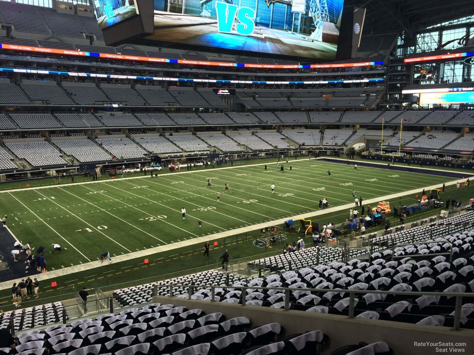 section 215, row 13 seat view  for football - at&t stadium (cowboys stadium)
